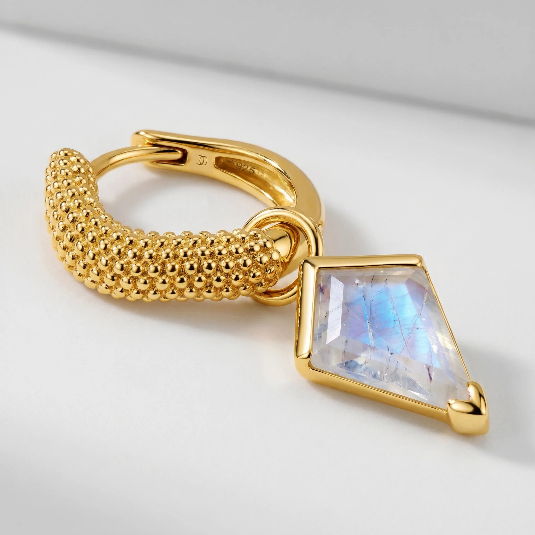Moonstone Earrings - Heroine Hoops - Image 14