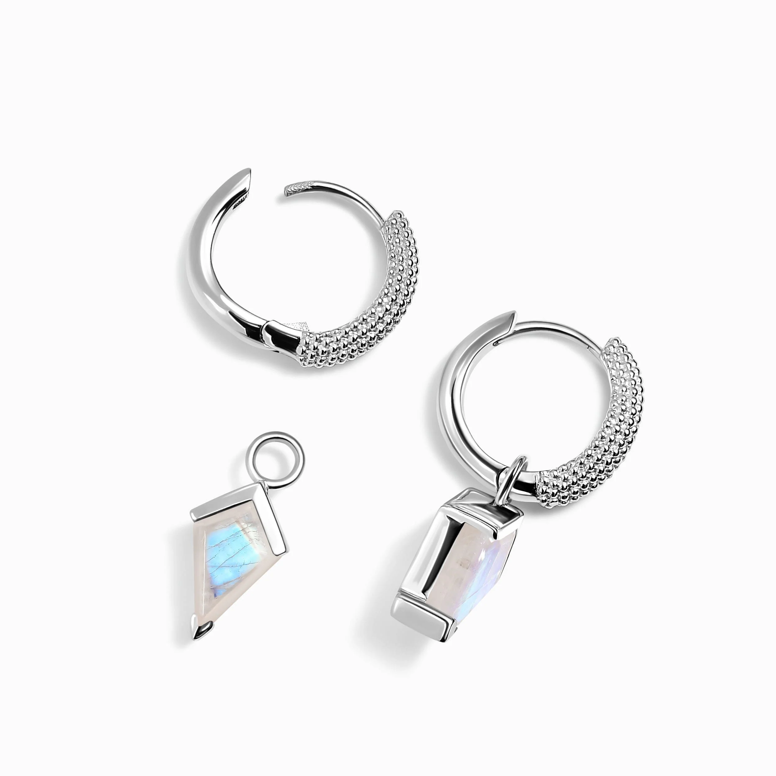 Moonstone Earrings - Heroine Hoops - Image 9