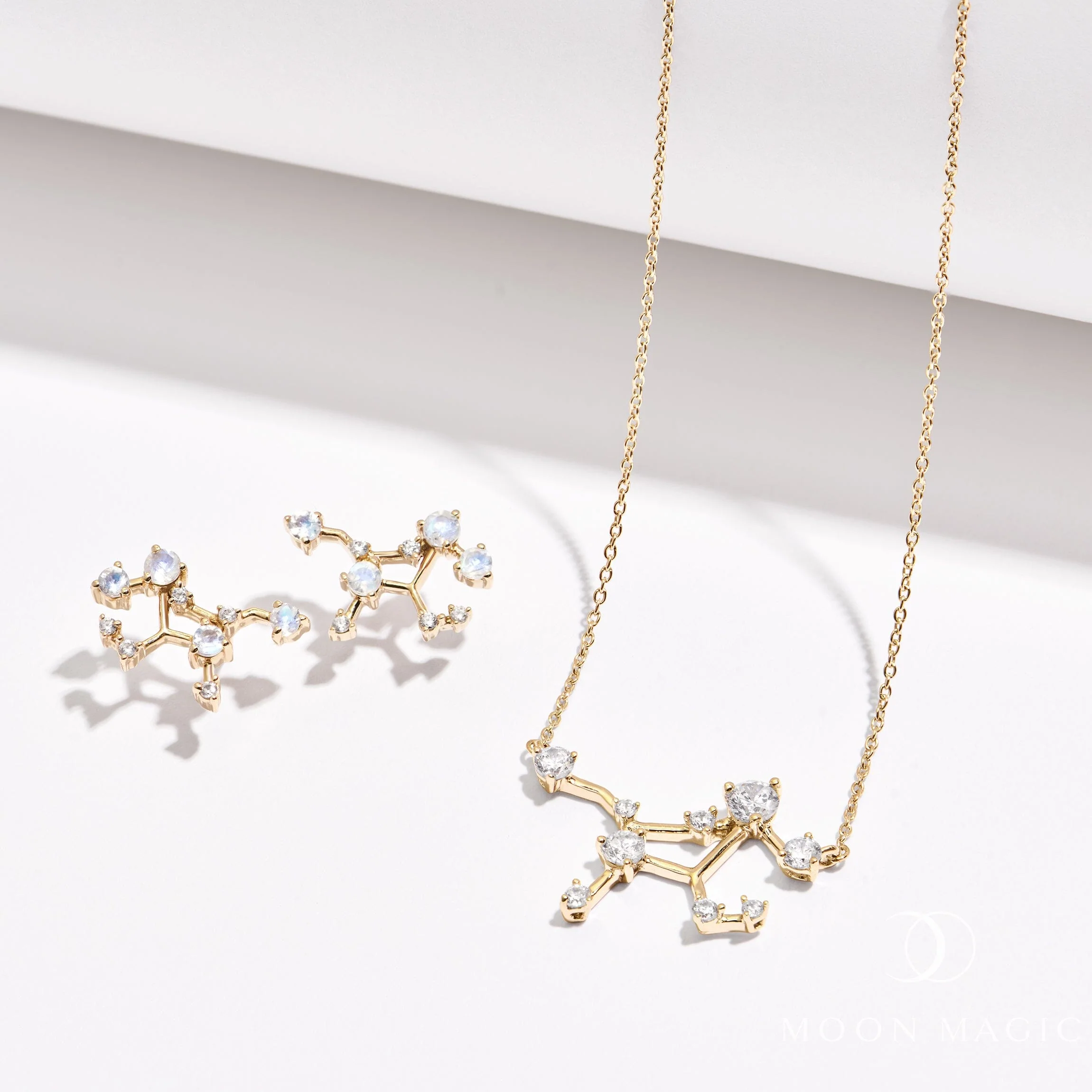 Moonstone Earrings - Leo Zodiac Constellation - Image 21