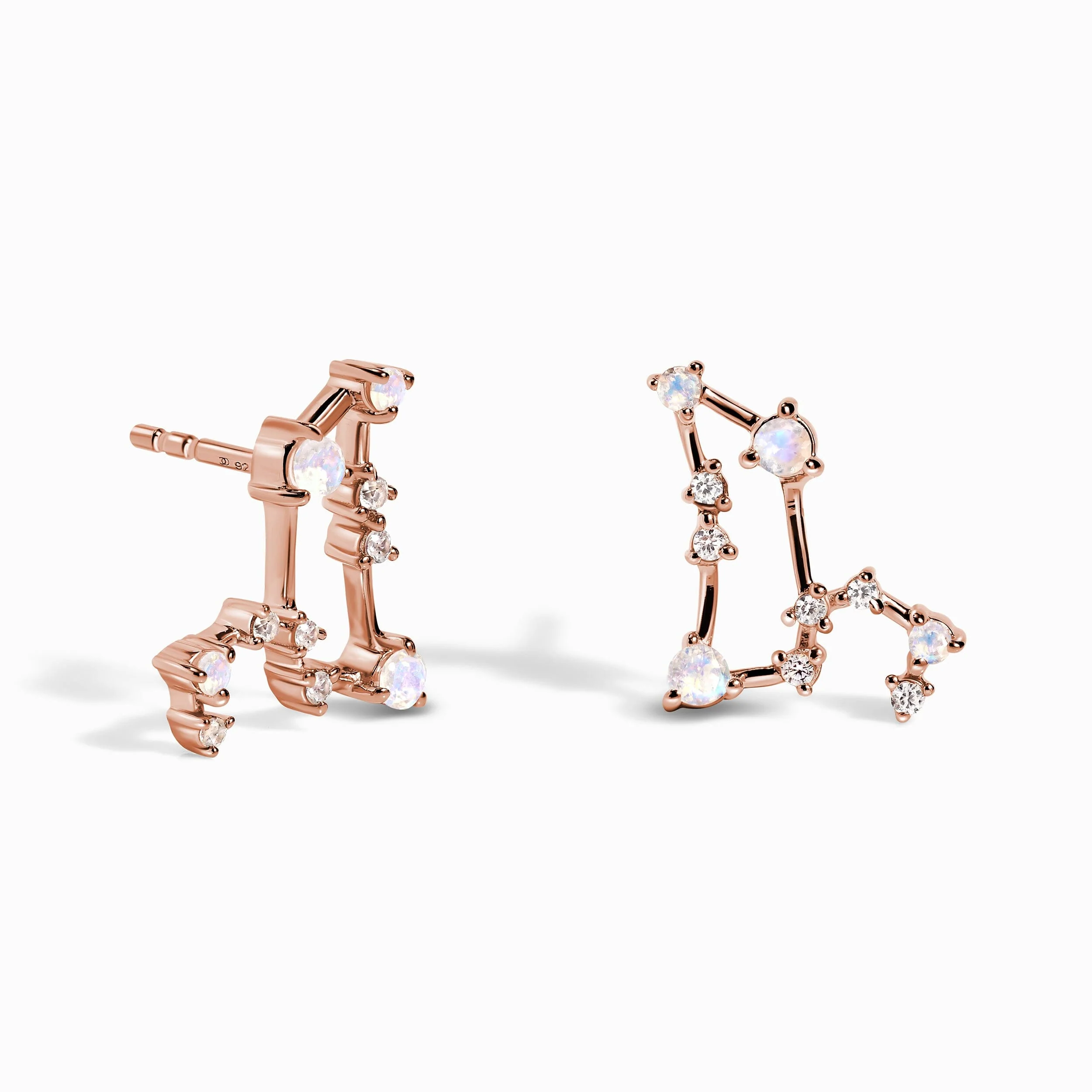 Moonstone Earrings - Leo Zodiac Constellation - Image 4