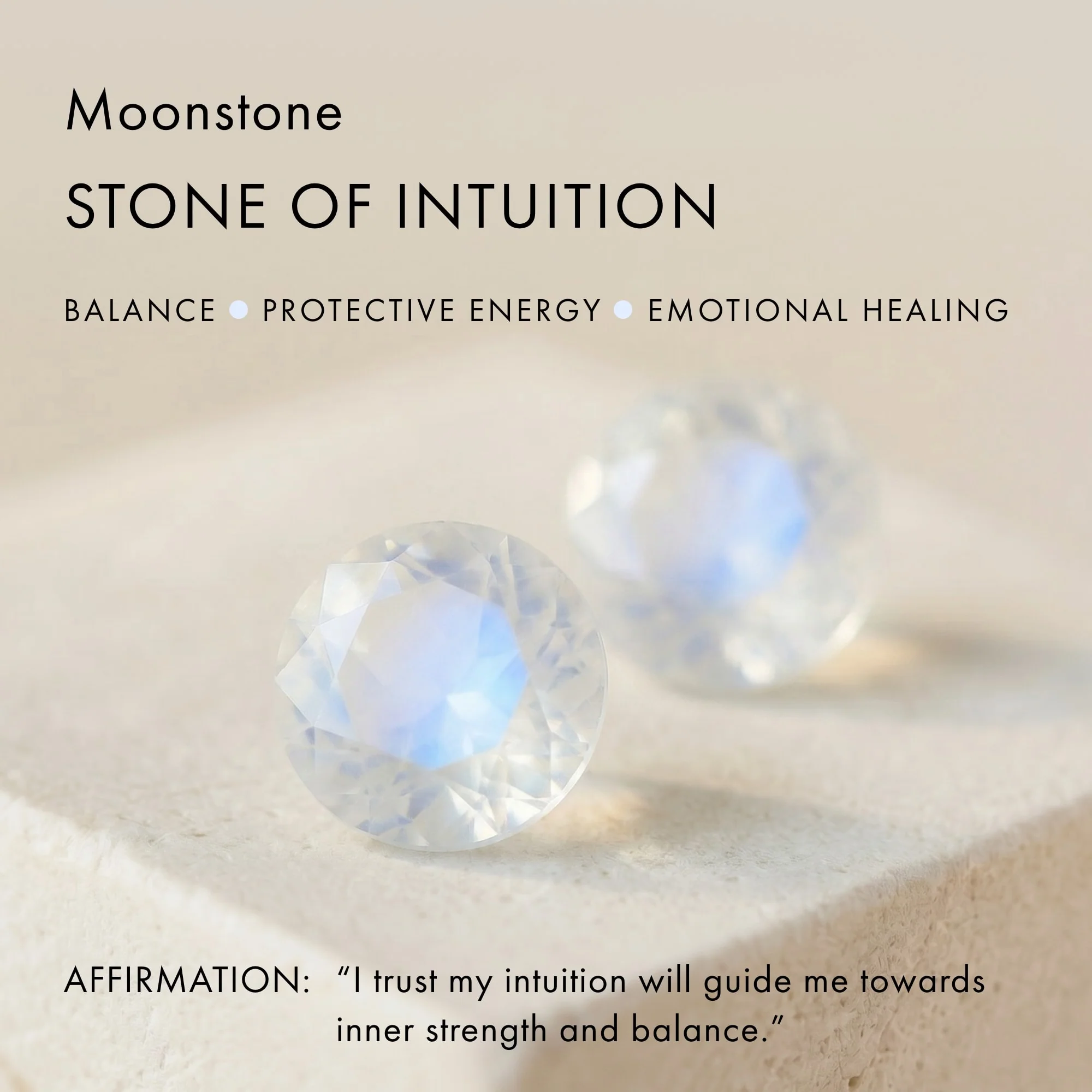 Moonstone Venus Studs - June Birthstone - Image 7