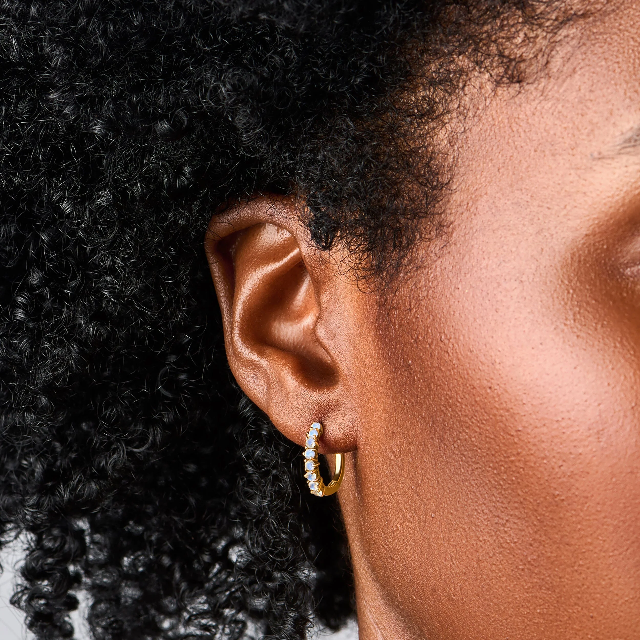 Moonstone Earrings - Queen Bonny Hoops - Image 17