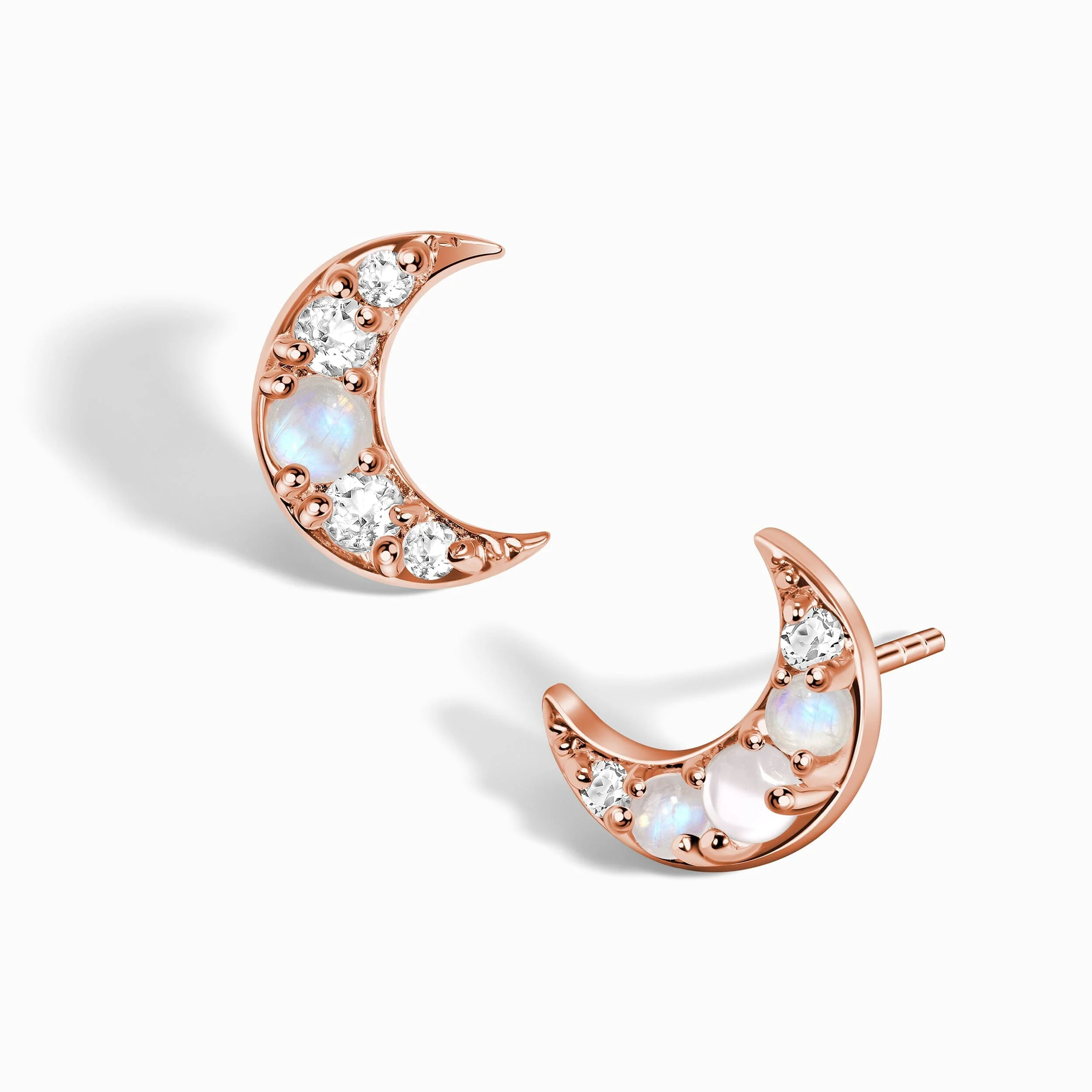 Moonstone Earrings - Twilight Studs - Image 3
