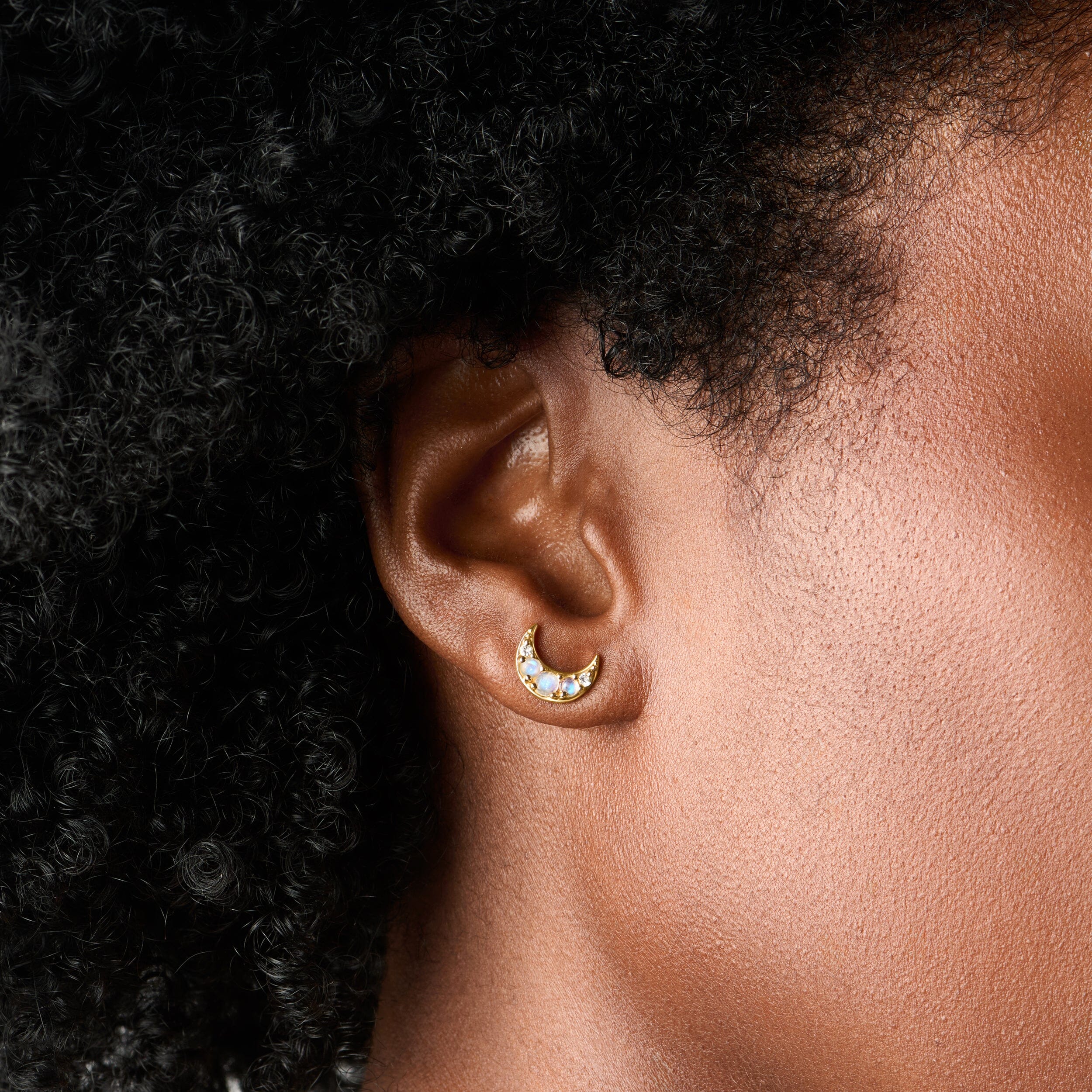 Moonstone Earrings - Twilight Studs - Image 6