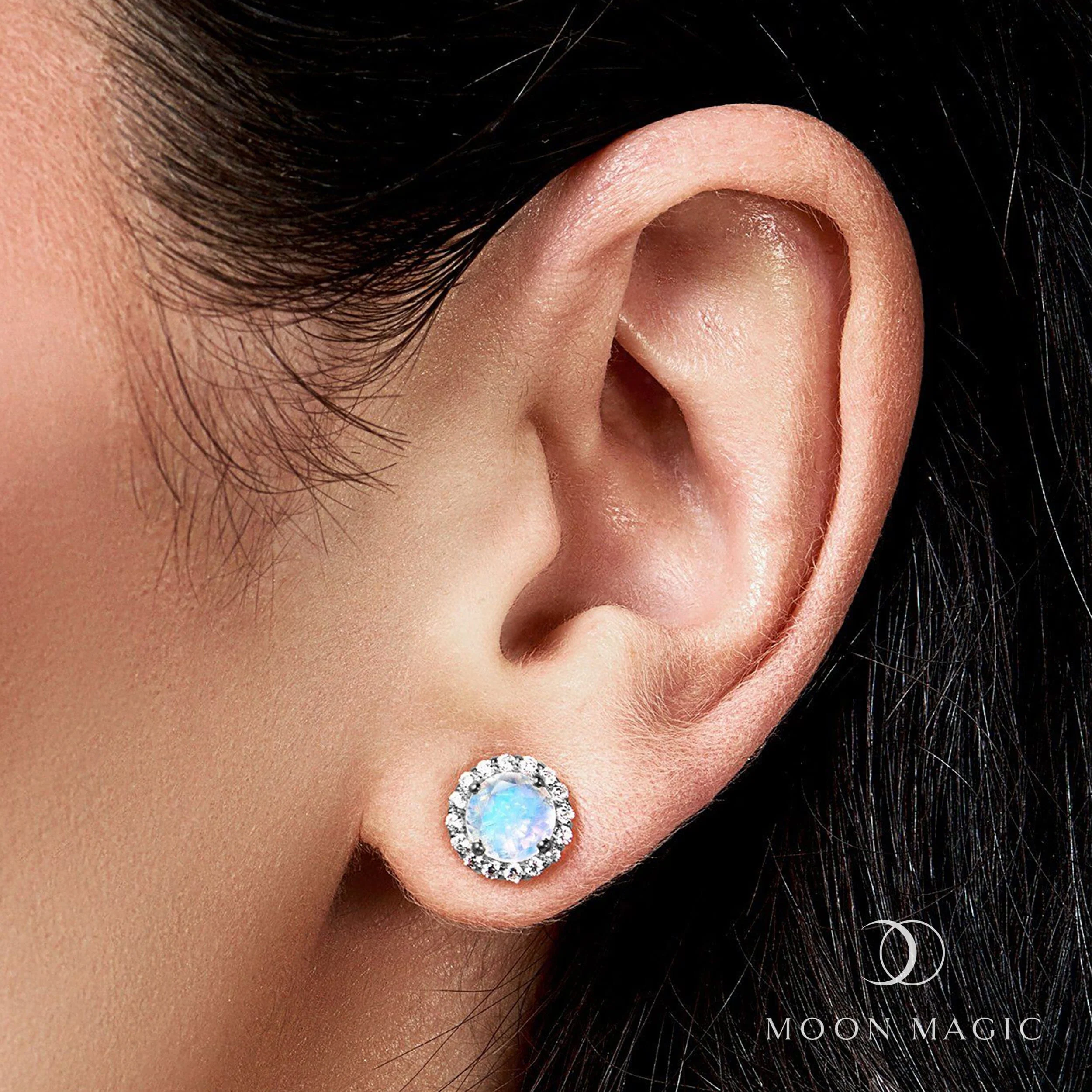 Moonstone Venus Studs - June Birthstone - Image 4