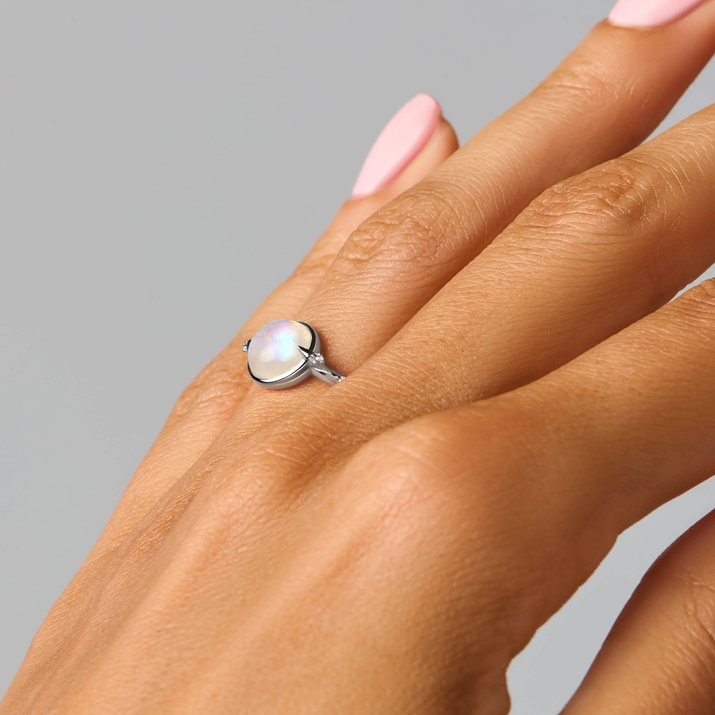 Moonstone Energy Ring - Intuition Engraved - Image 10