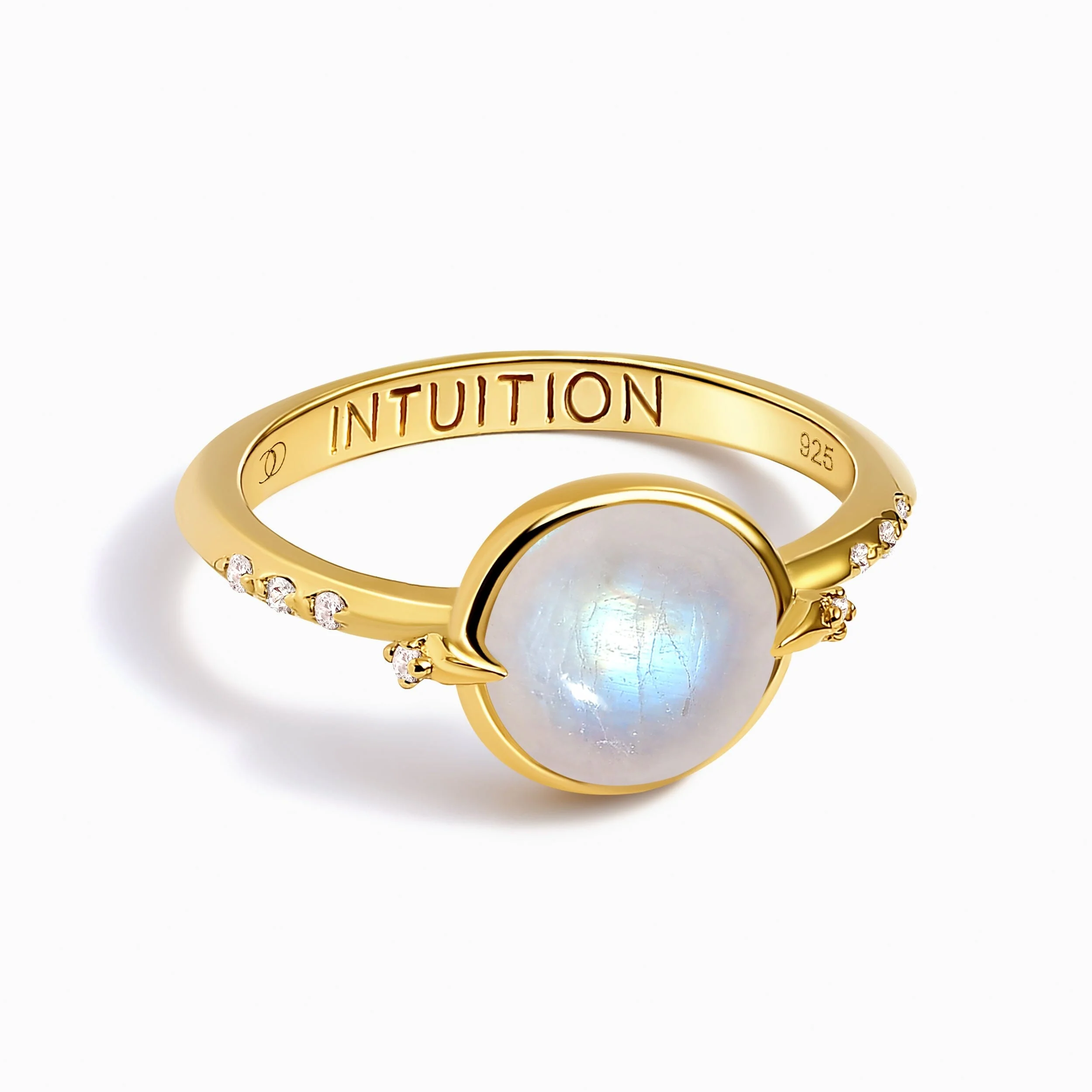 Moonstone Energy Ring - Intuition Engraved - Image 5