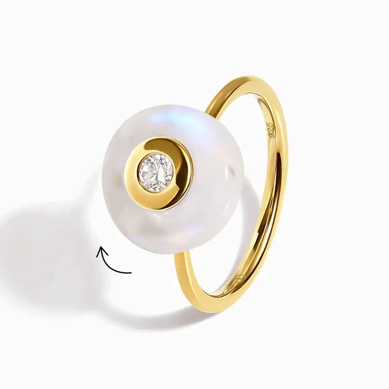 Moonstone Fidget Ring - Ora - Image 5