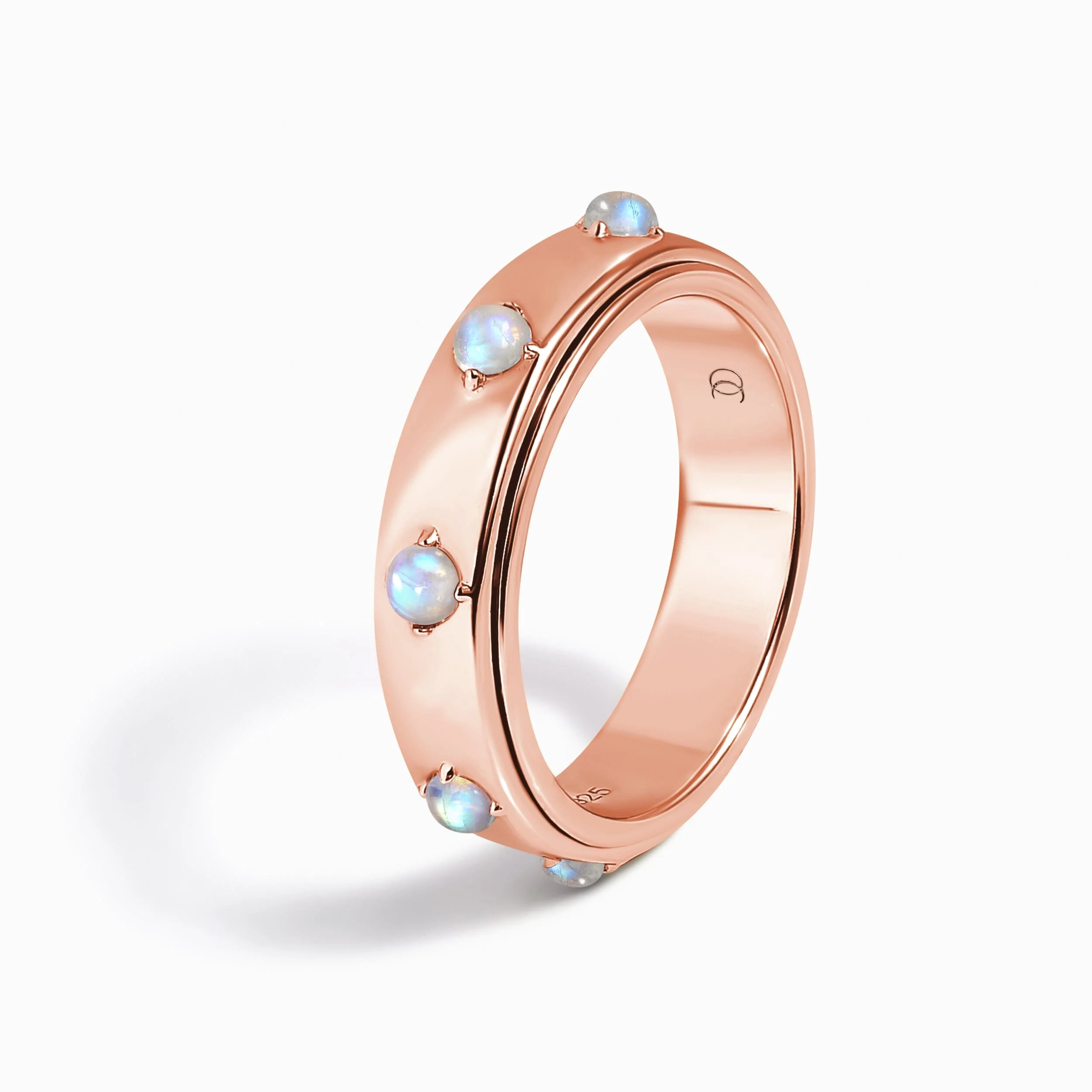 Moonstone Fidget Ring - Rooted Rotation - Image 12
