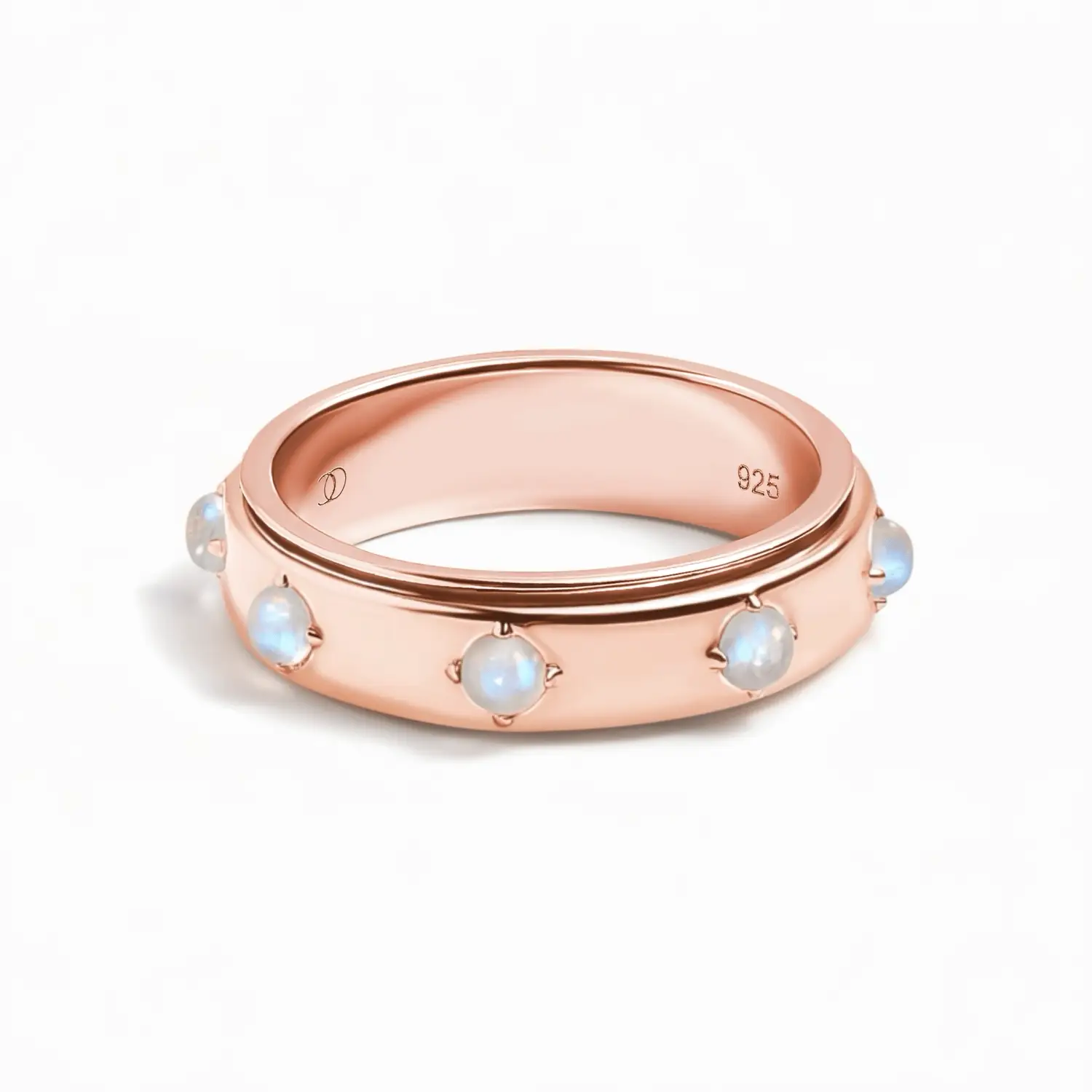 Moonstone Fidget Ring - Rooted Rotation - Image 3