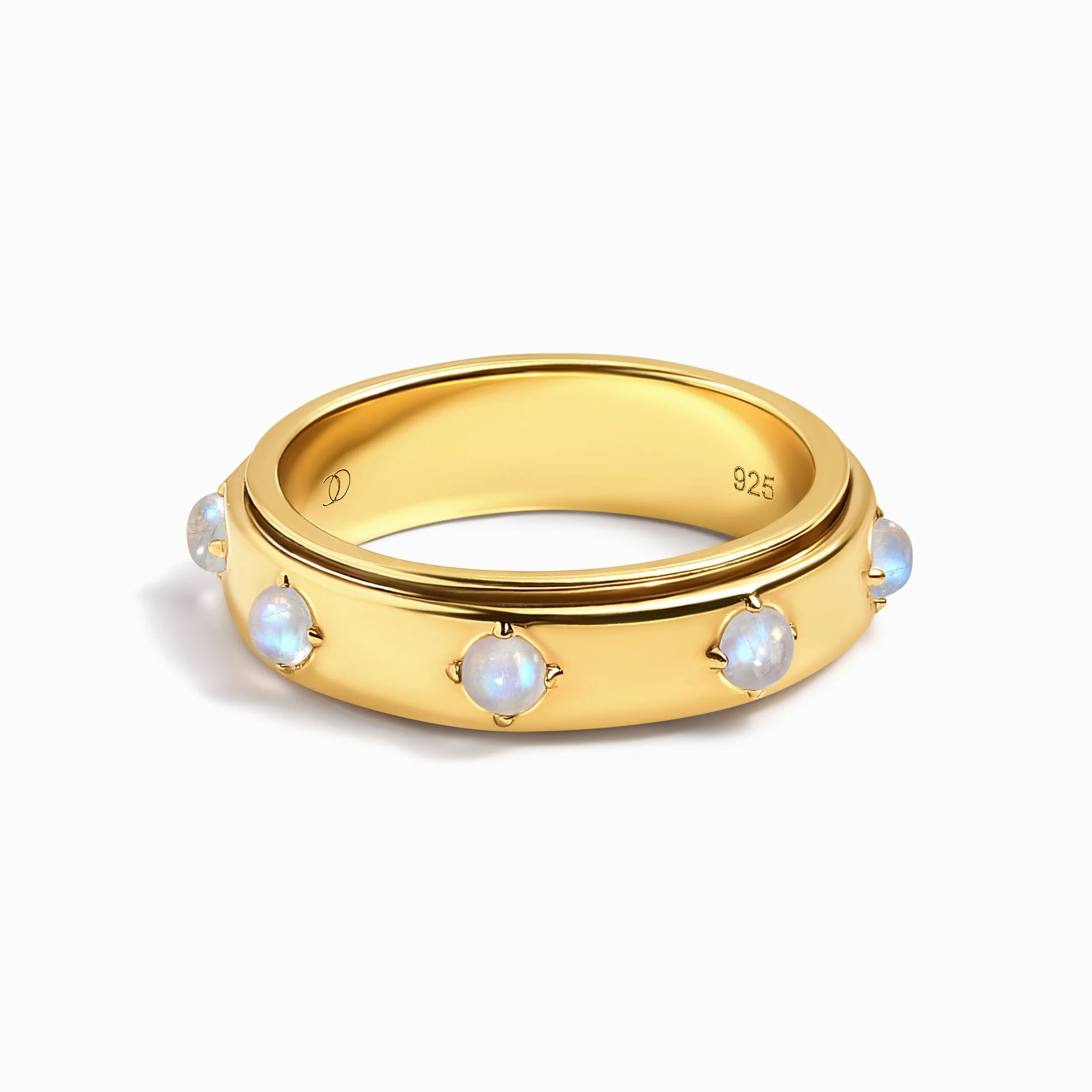 Moonstone Fidget Ring - Rooted Rotation - Image 5