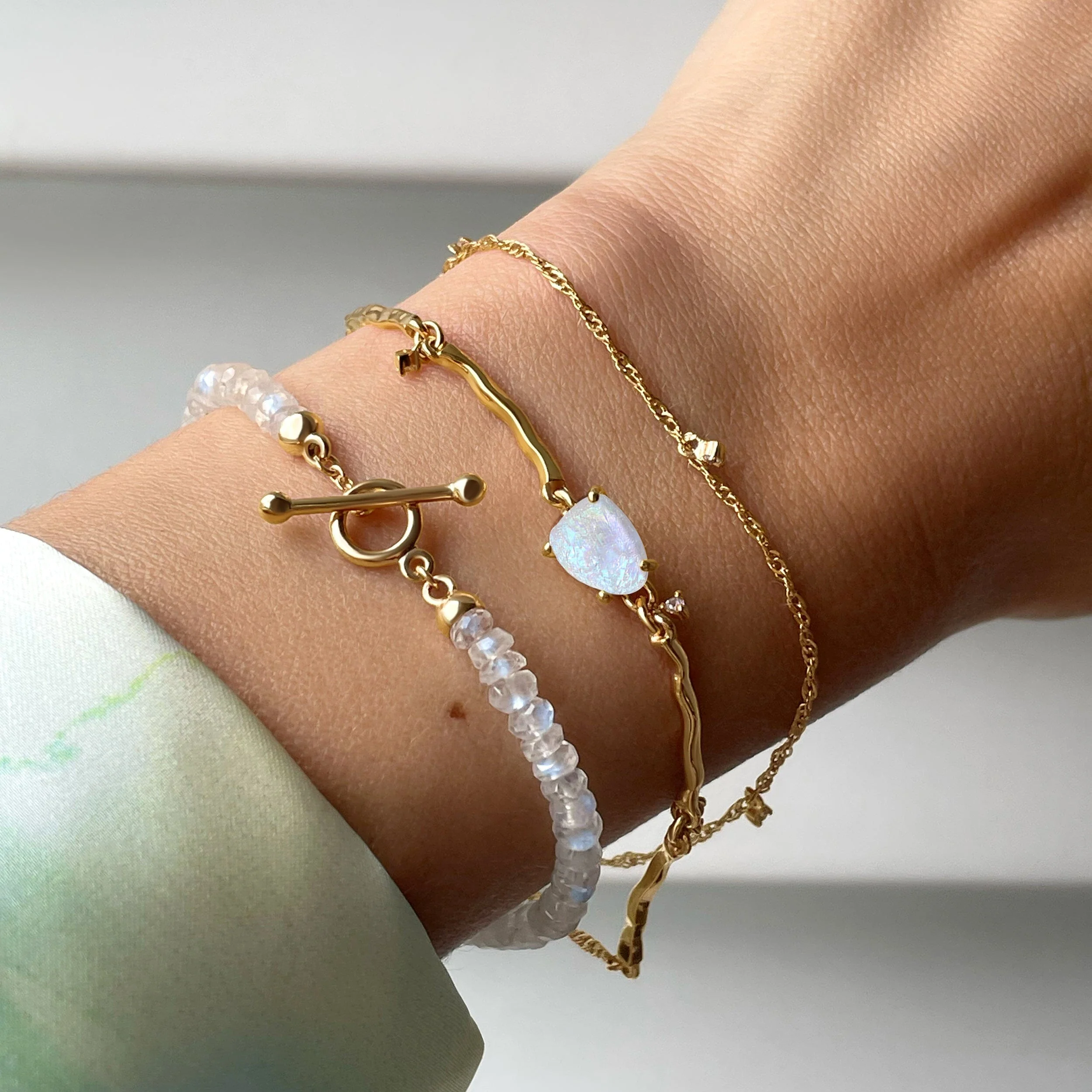 Moonstone Bracelet Stack - Energy Flow - Image 8