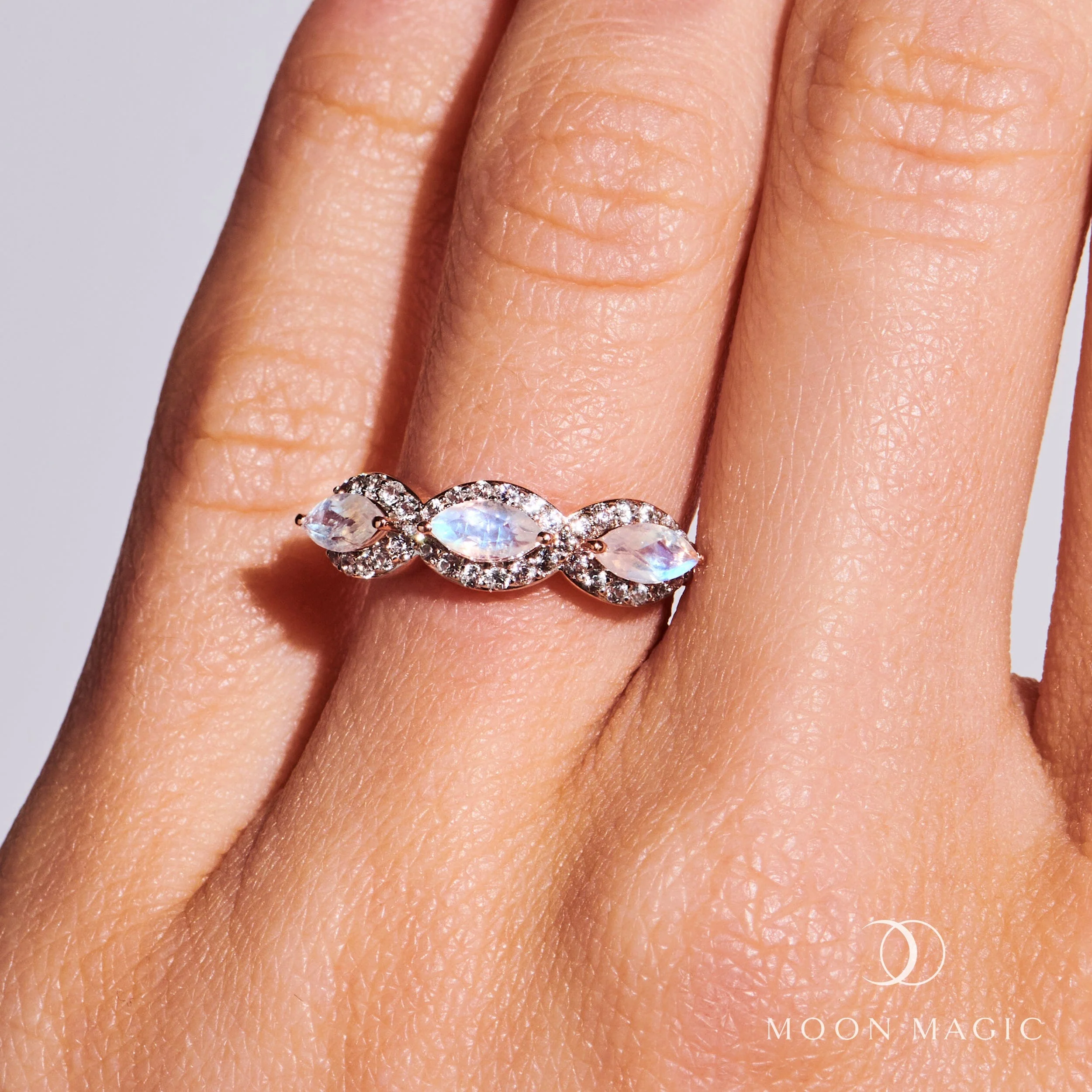 Moonstone Lab Diamond Ring - Euphoria - Image 4