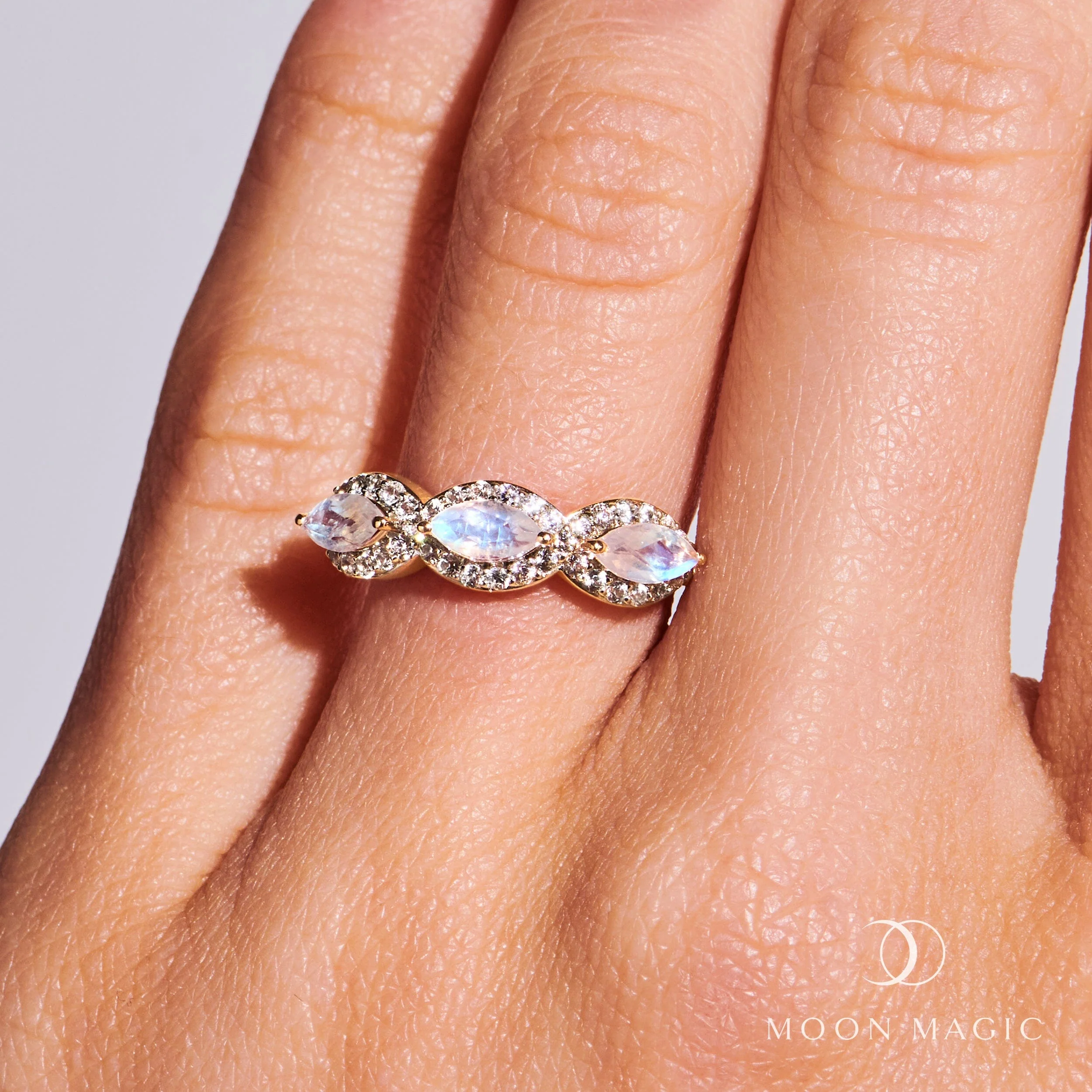 Moonstone Lab Diamond Ring - Euphoria - Image 6