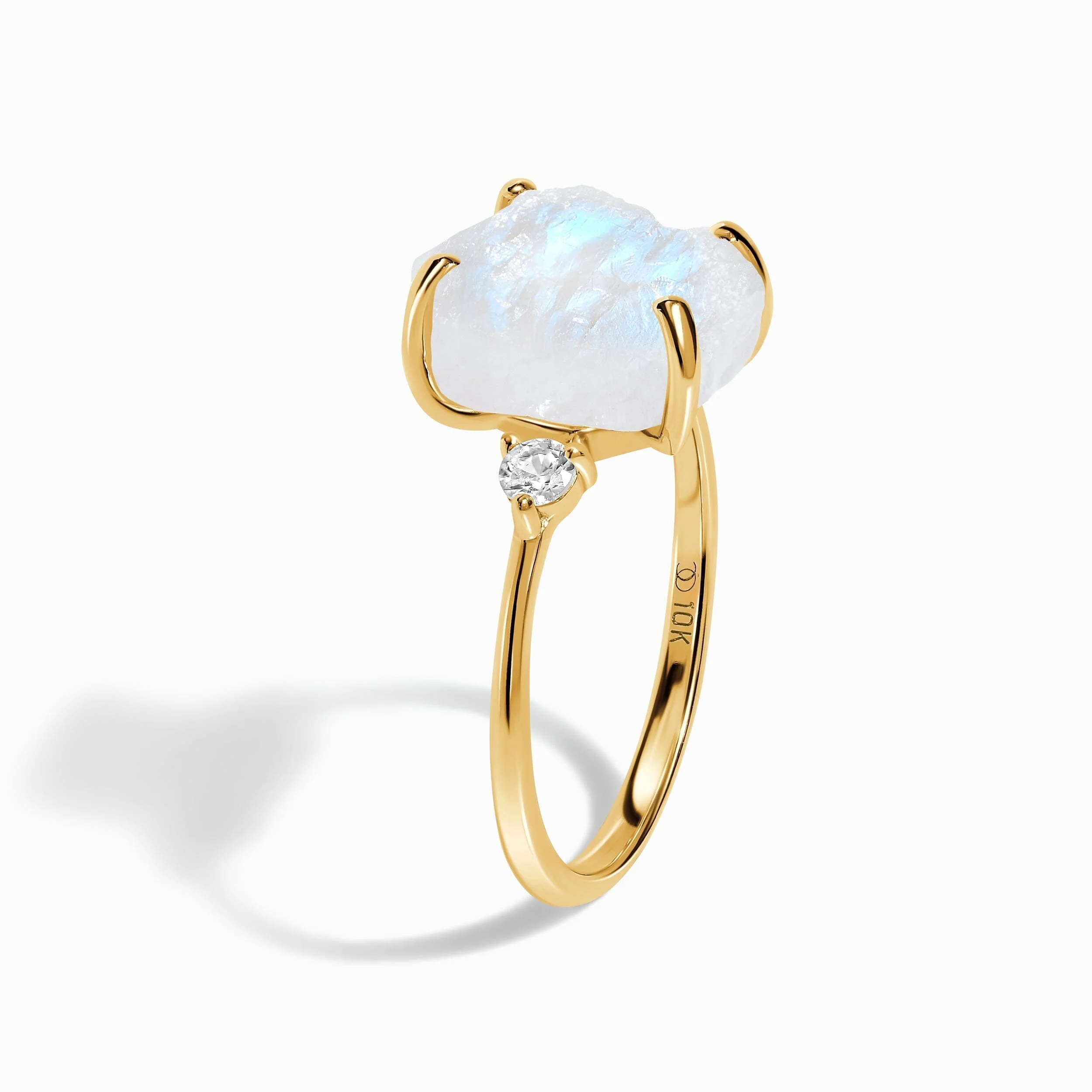 Moonstone Lab Diamond Ring - Raw Allure - Image 28