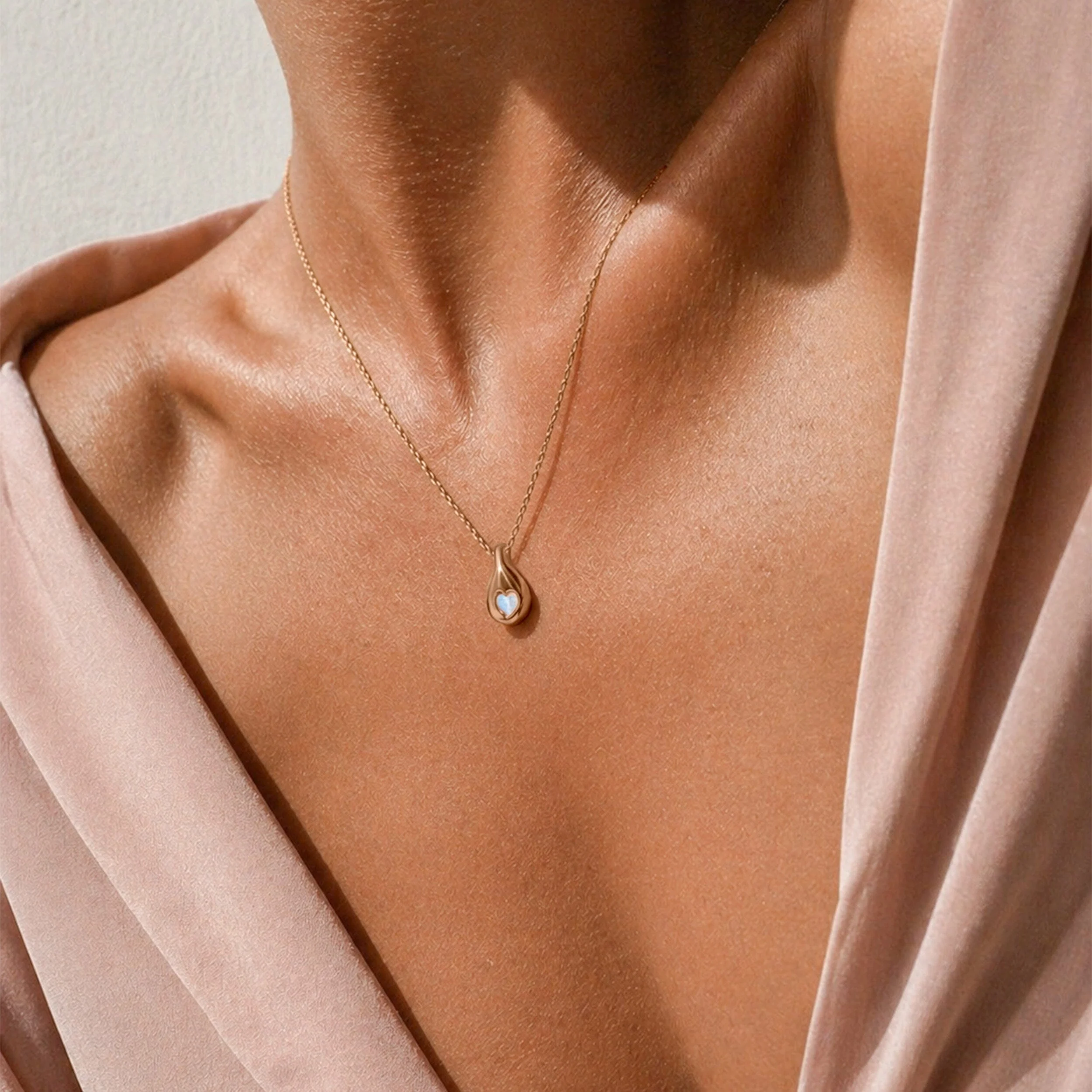 Moonstone Necklace - Hidden Heart - Image 4