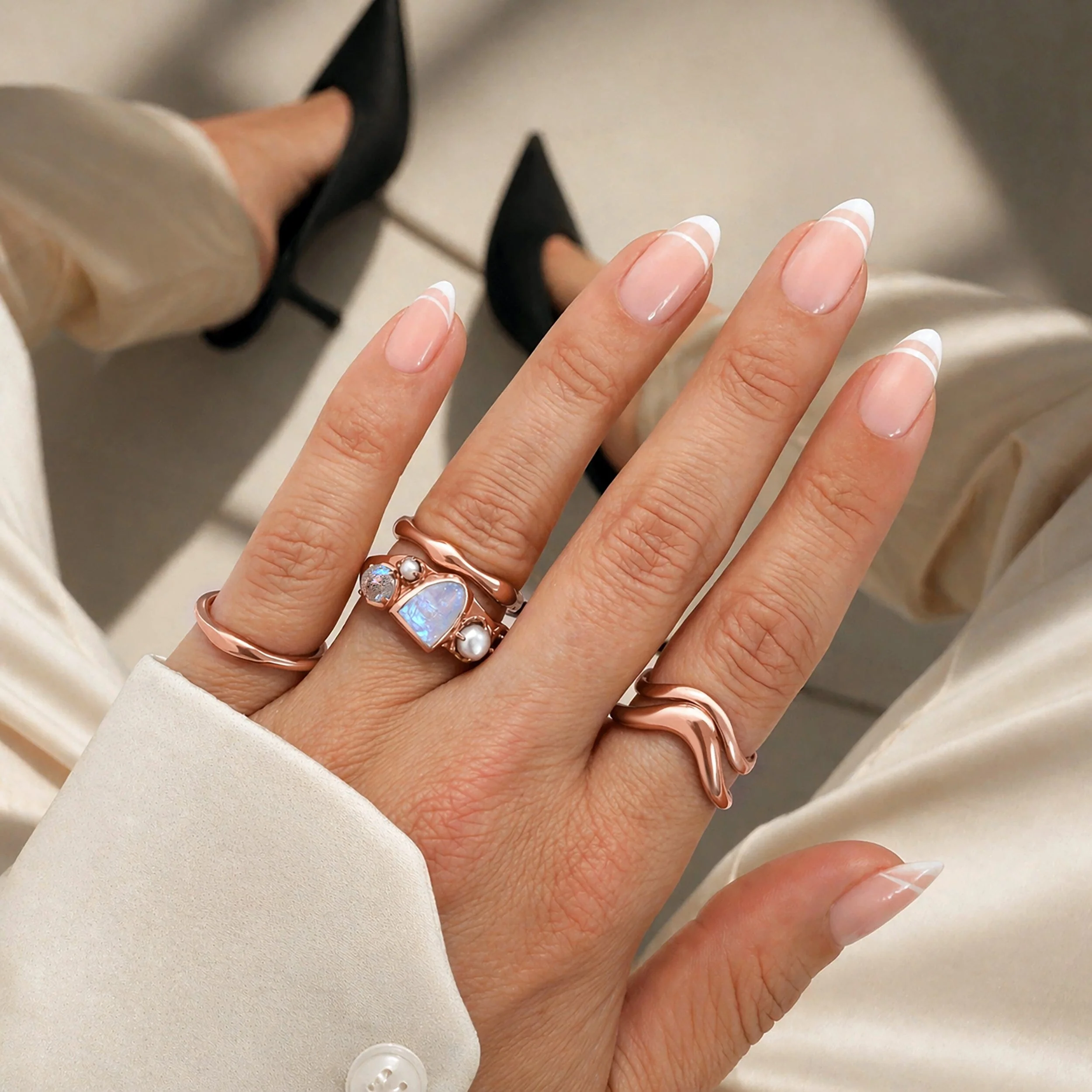 Moonstone Pearl Ring - Mist Heirloom - Image 28