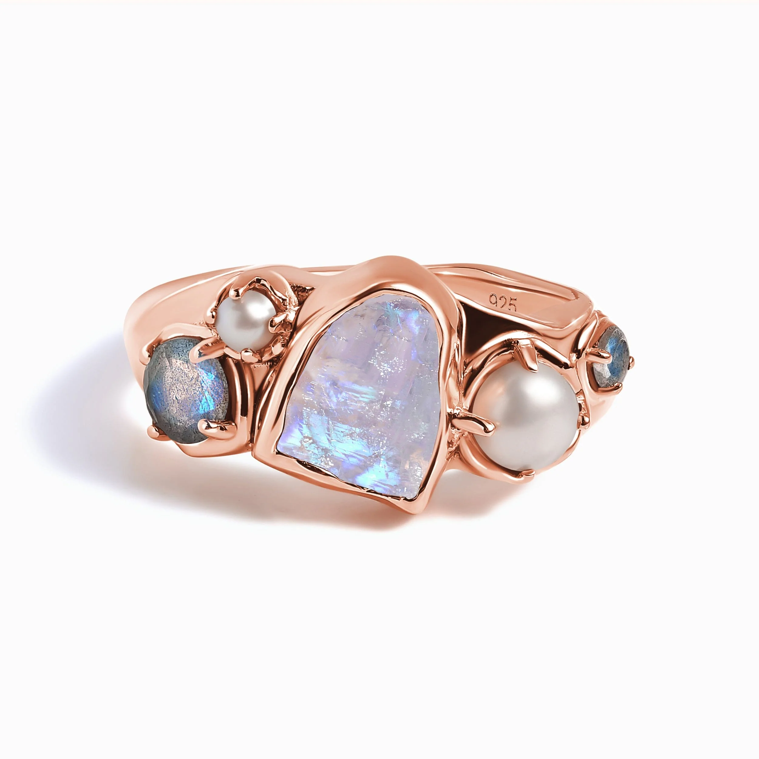 Moonstone Pearl Ring - Mist Heirloom - Image 4