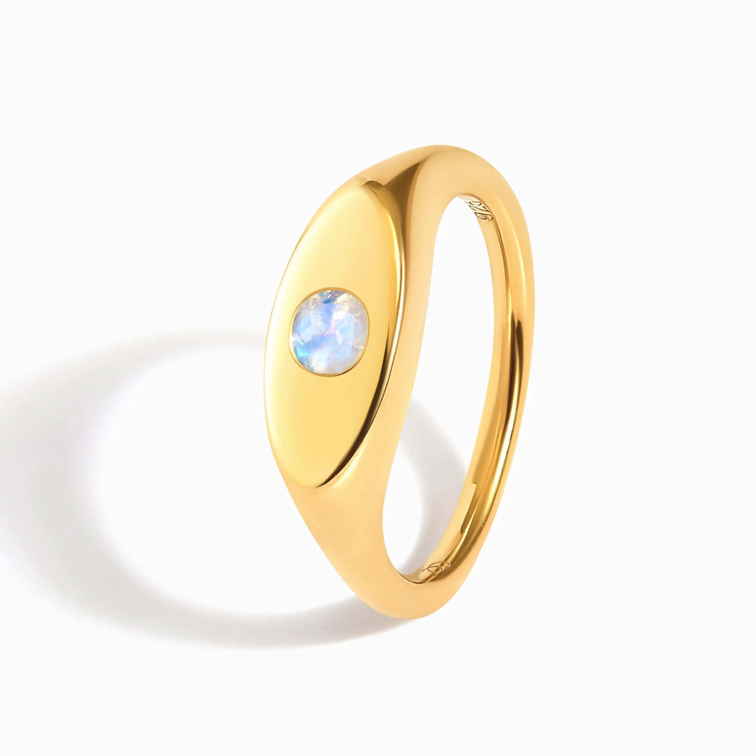 Moonstone Pinky Ring - Signet Lune - Image 17