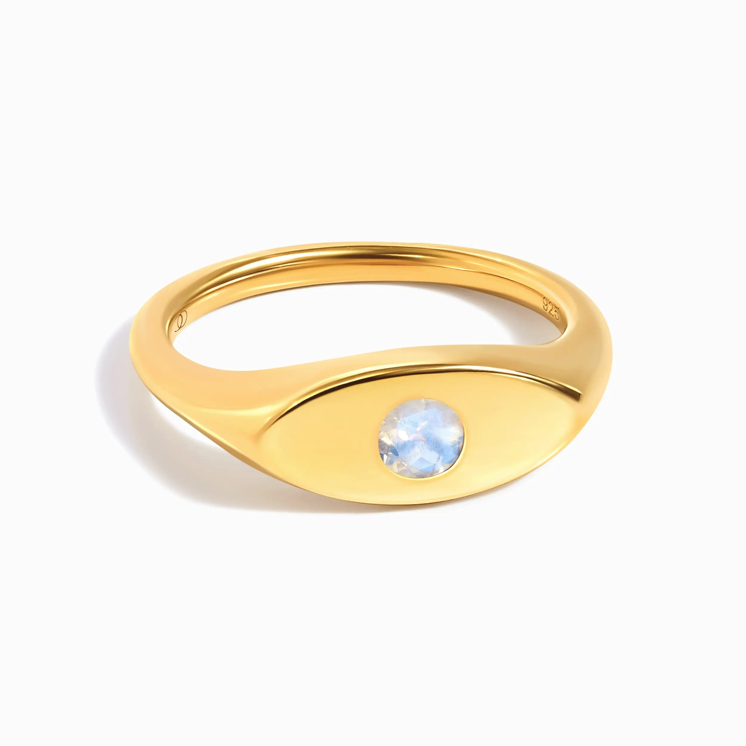 Moonstone Pinky Ring - Signet Lune - Image 5