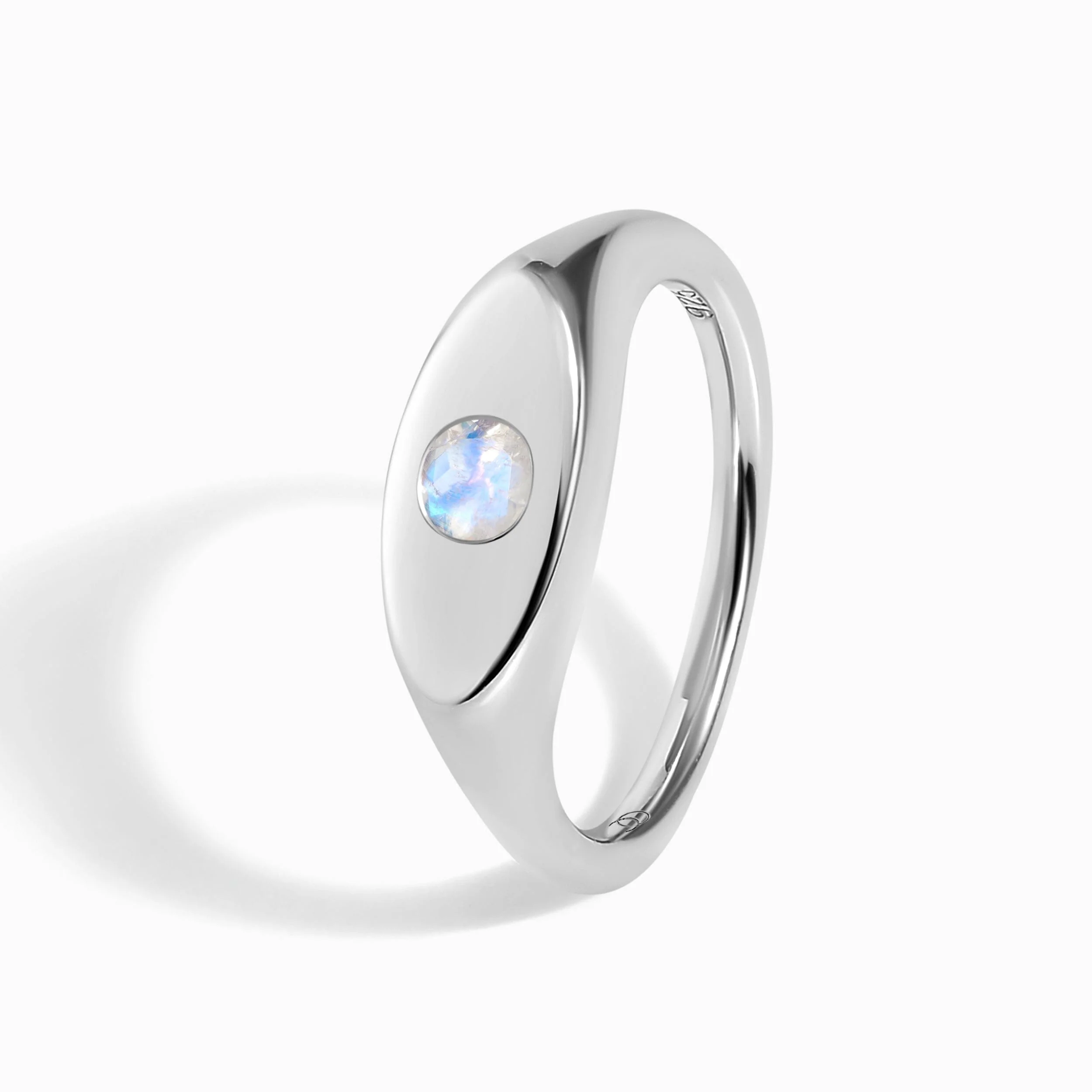 Moonstone Pinky Ring - Signet Lune - Image 9