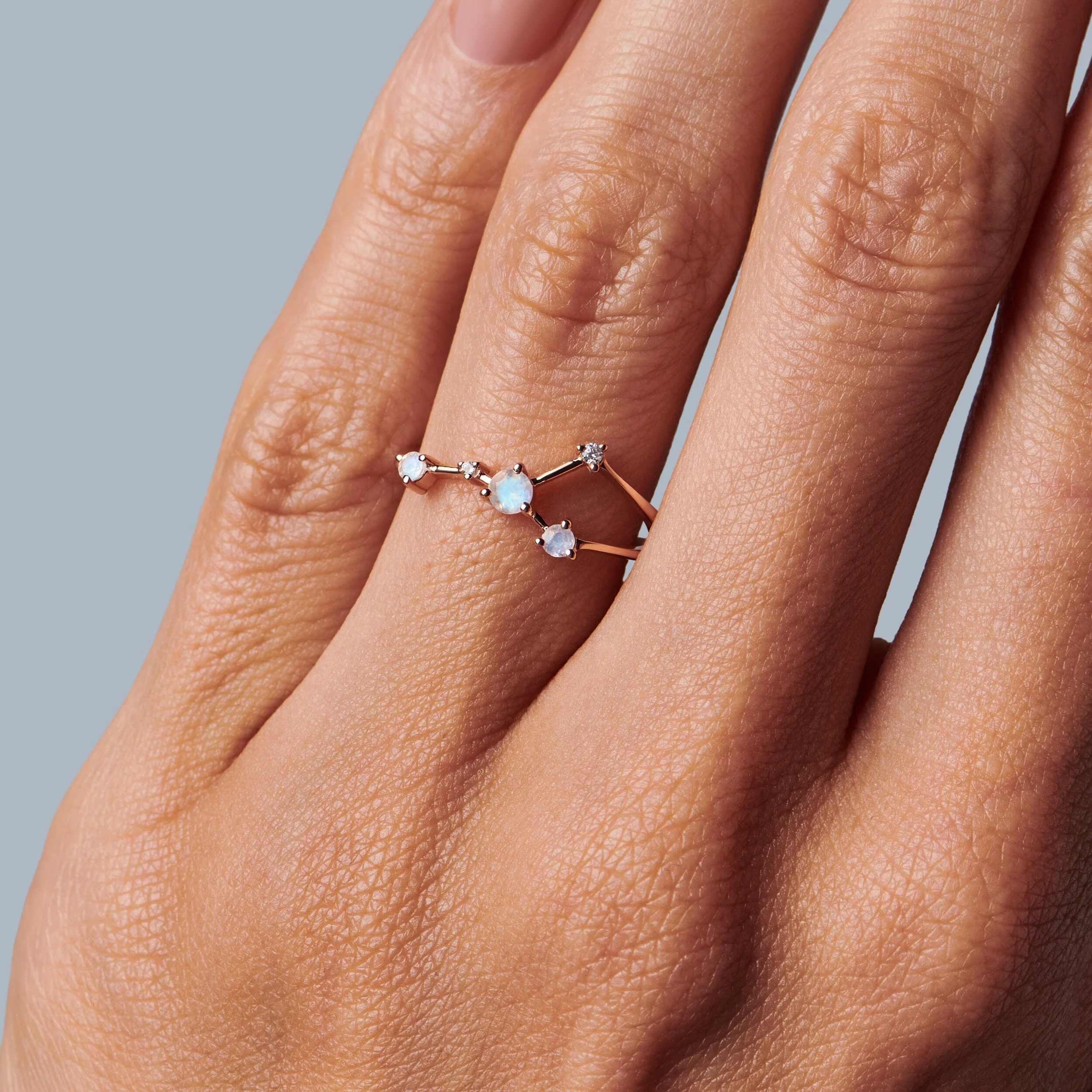 Moonstone Ring - Cancer Zodiac Constellation - Image 5