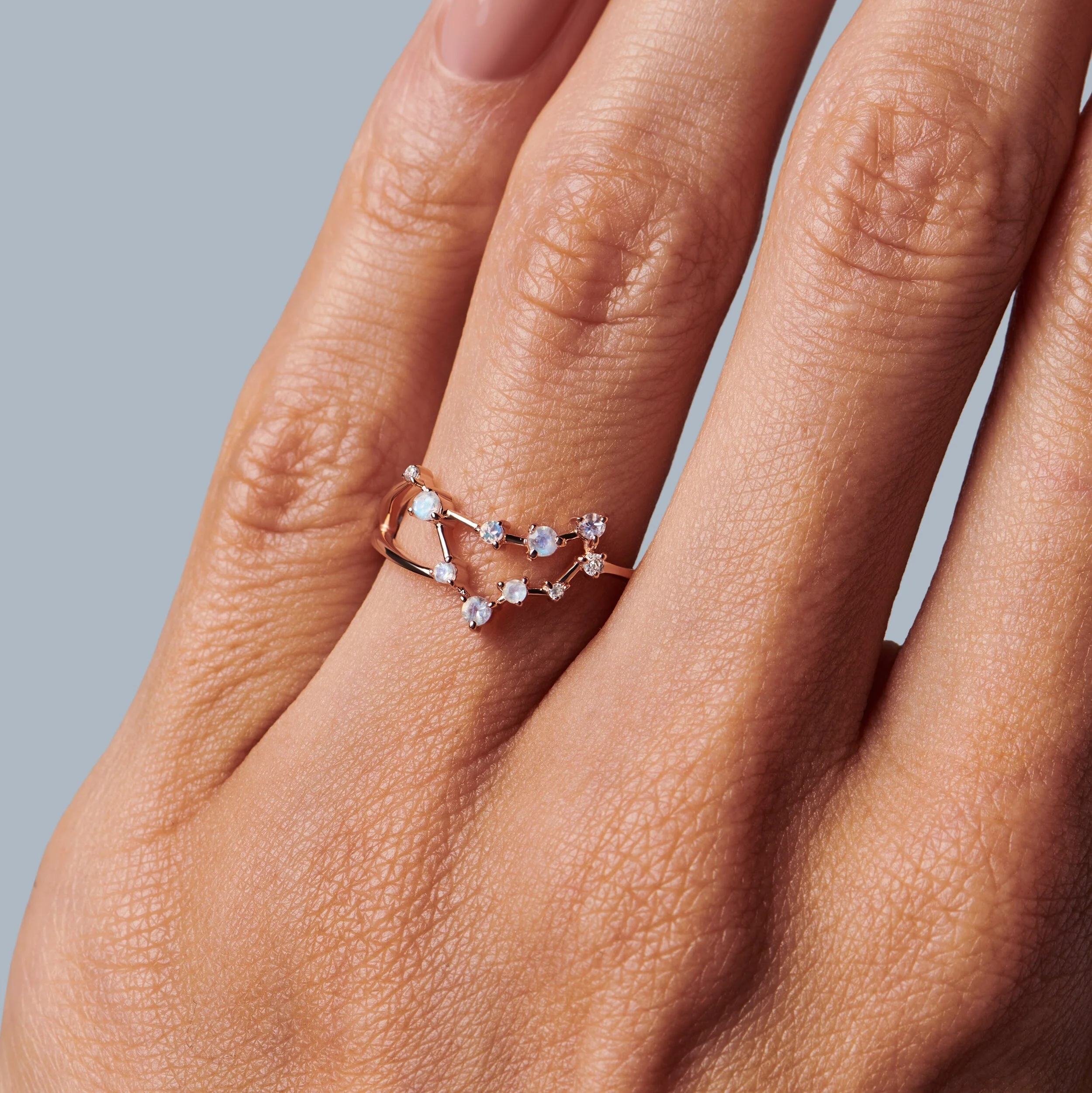 Moonstone Ring - Capricorn Zodiac Constellation - Image 5