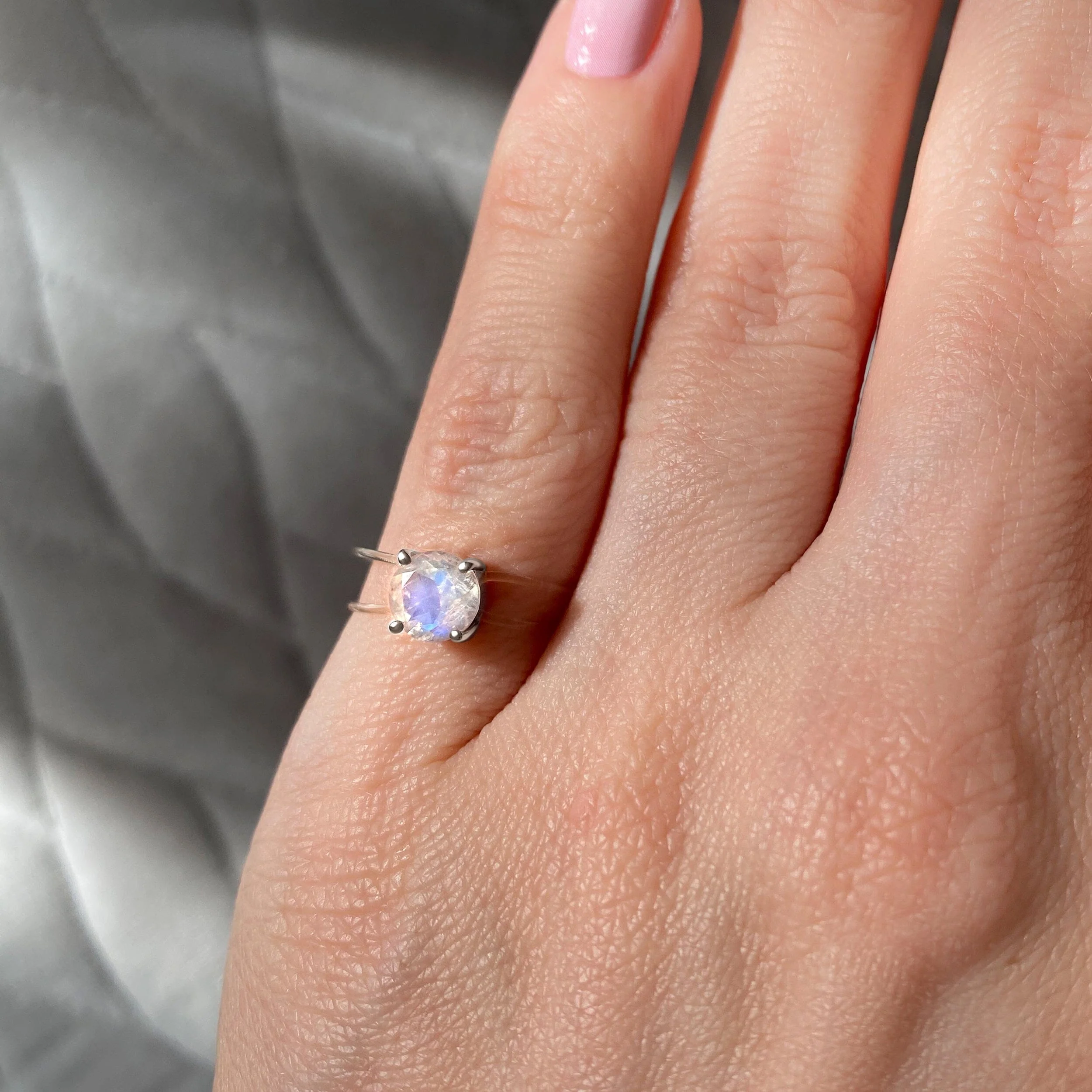 Moonstone Ring - Floating Gem - Image 8