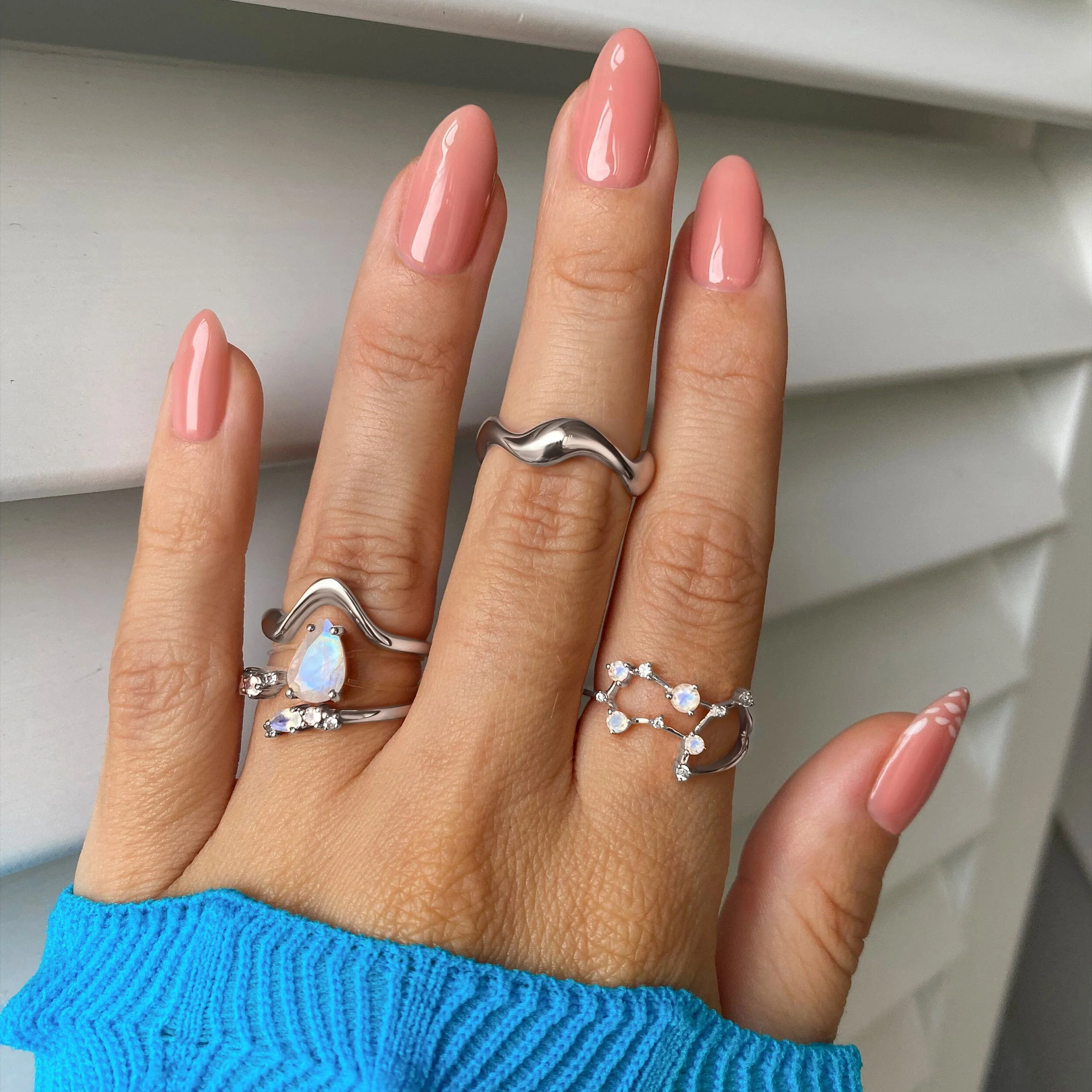 Moonstone Ring - Gemini Zodiac Constellation - Image 3