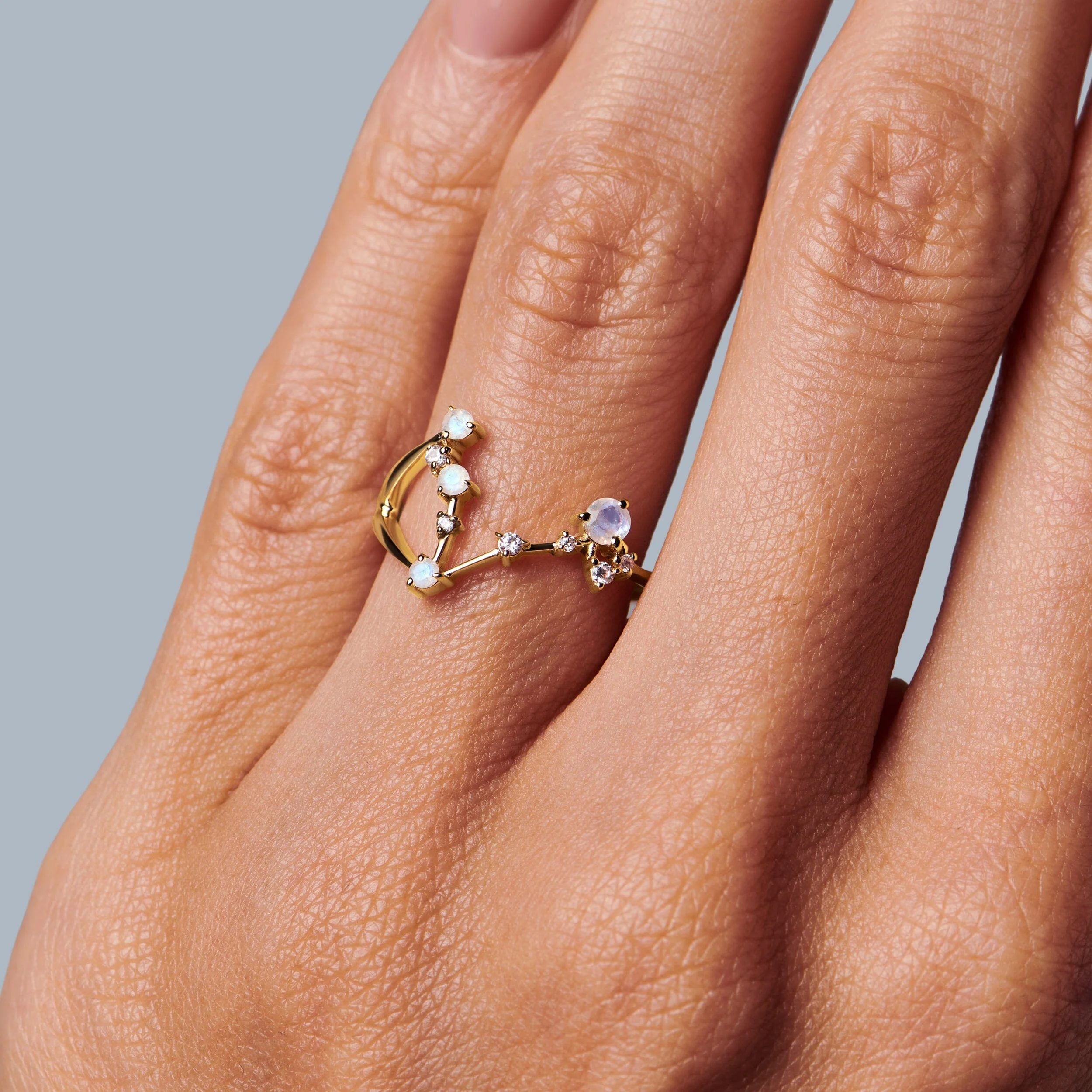 Moonstone Ring - Pisces Zodiac Constellation - Image 8
