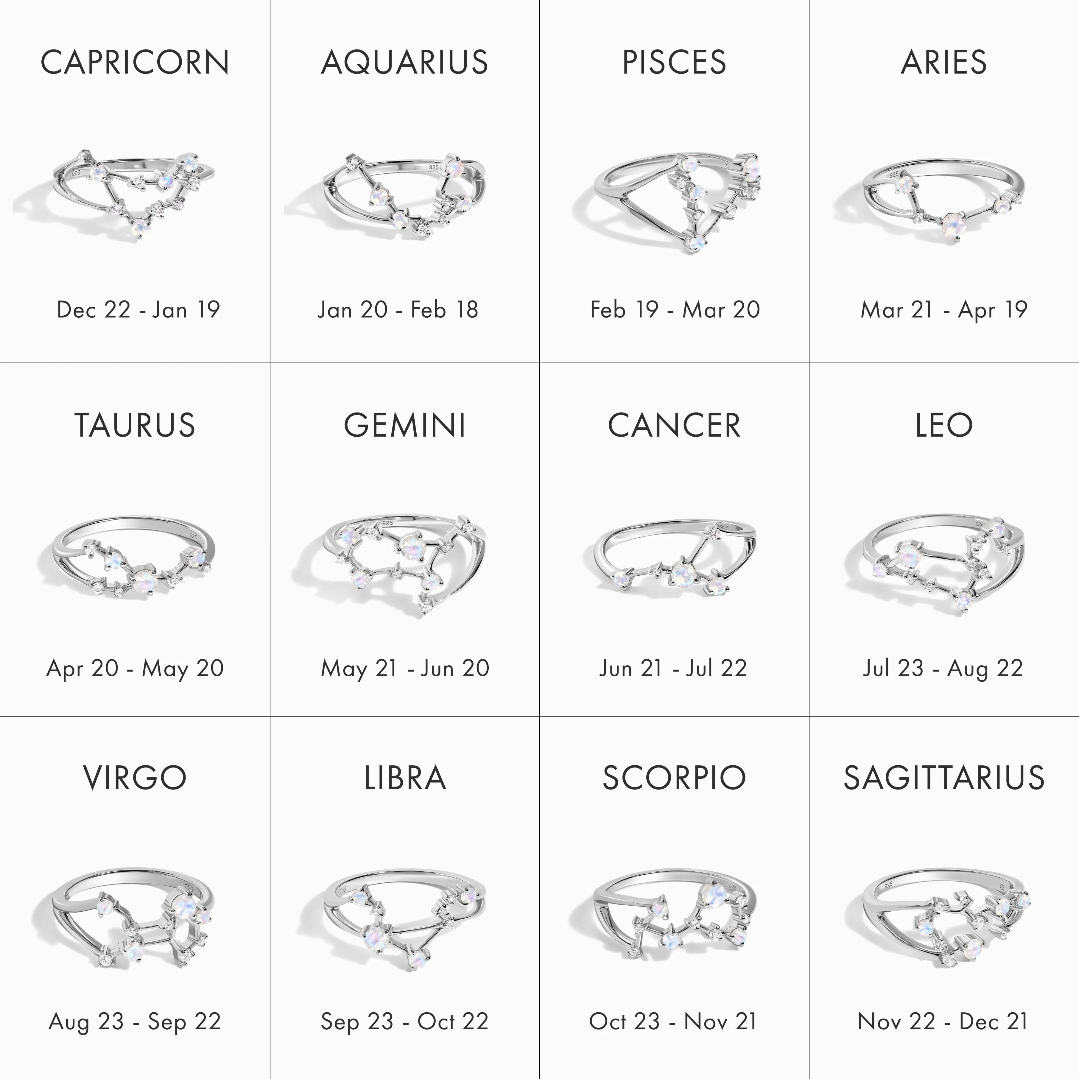 Moonstone Ring - Taurus Zodiac Constellation - Image 14
