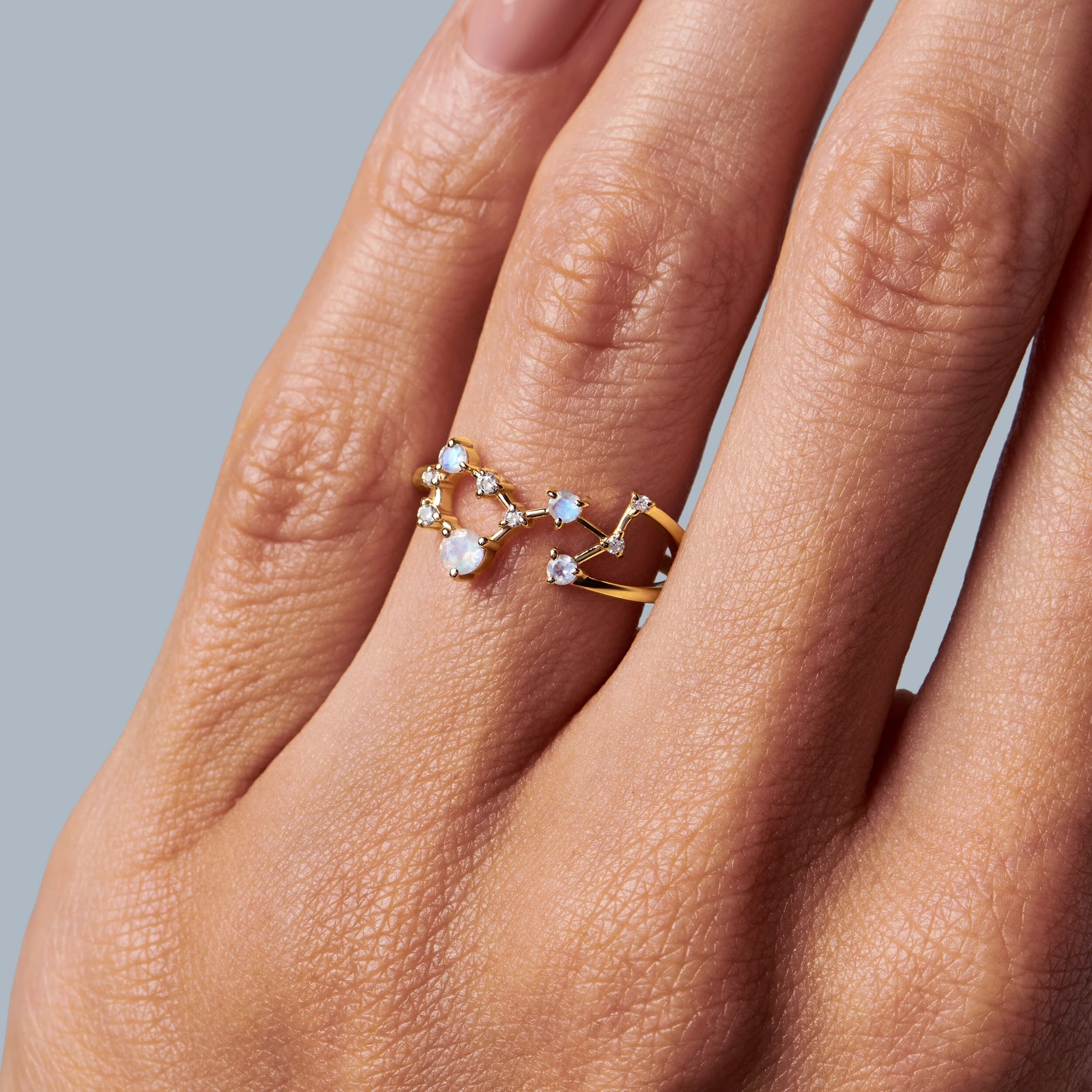 Moonstone Ring - Scorpio Zodiac Constellation - Image 9