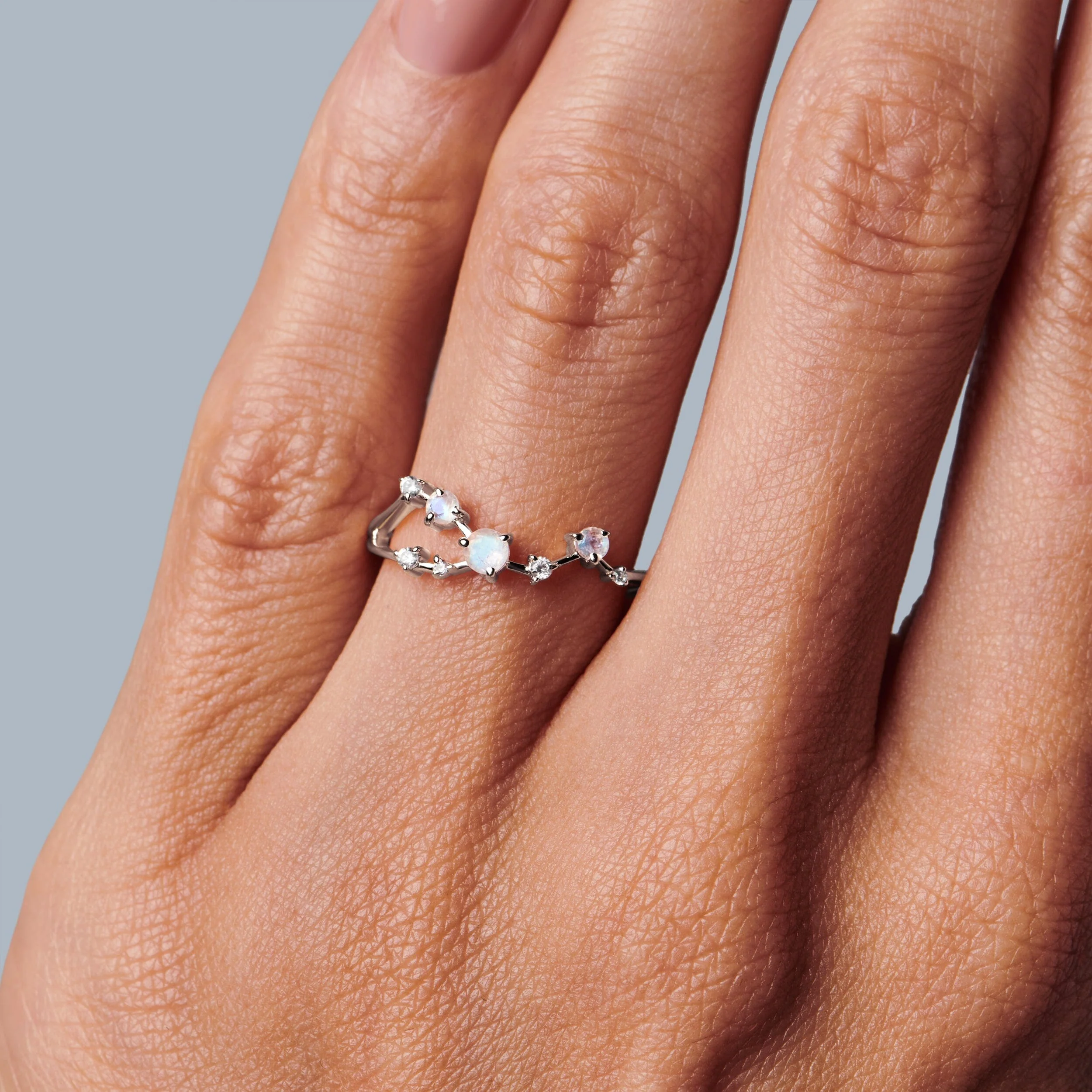 Moonstone Ring - Taurus Zodiac Constellation - Image 2
