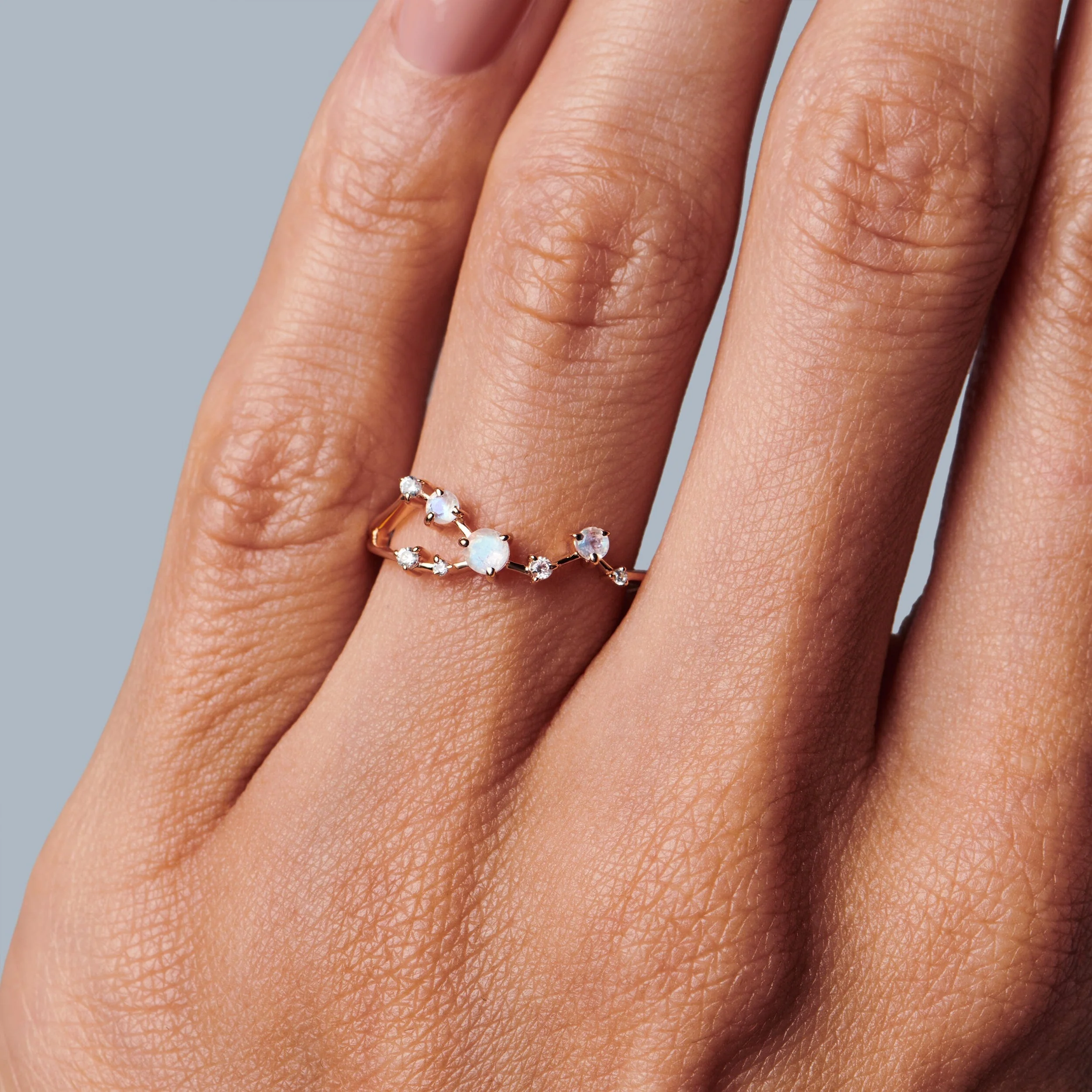 Moonstone Ring - Taurus Zodiac Constellation - Image 5