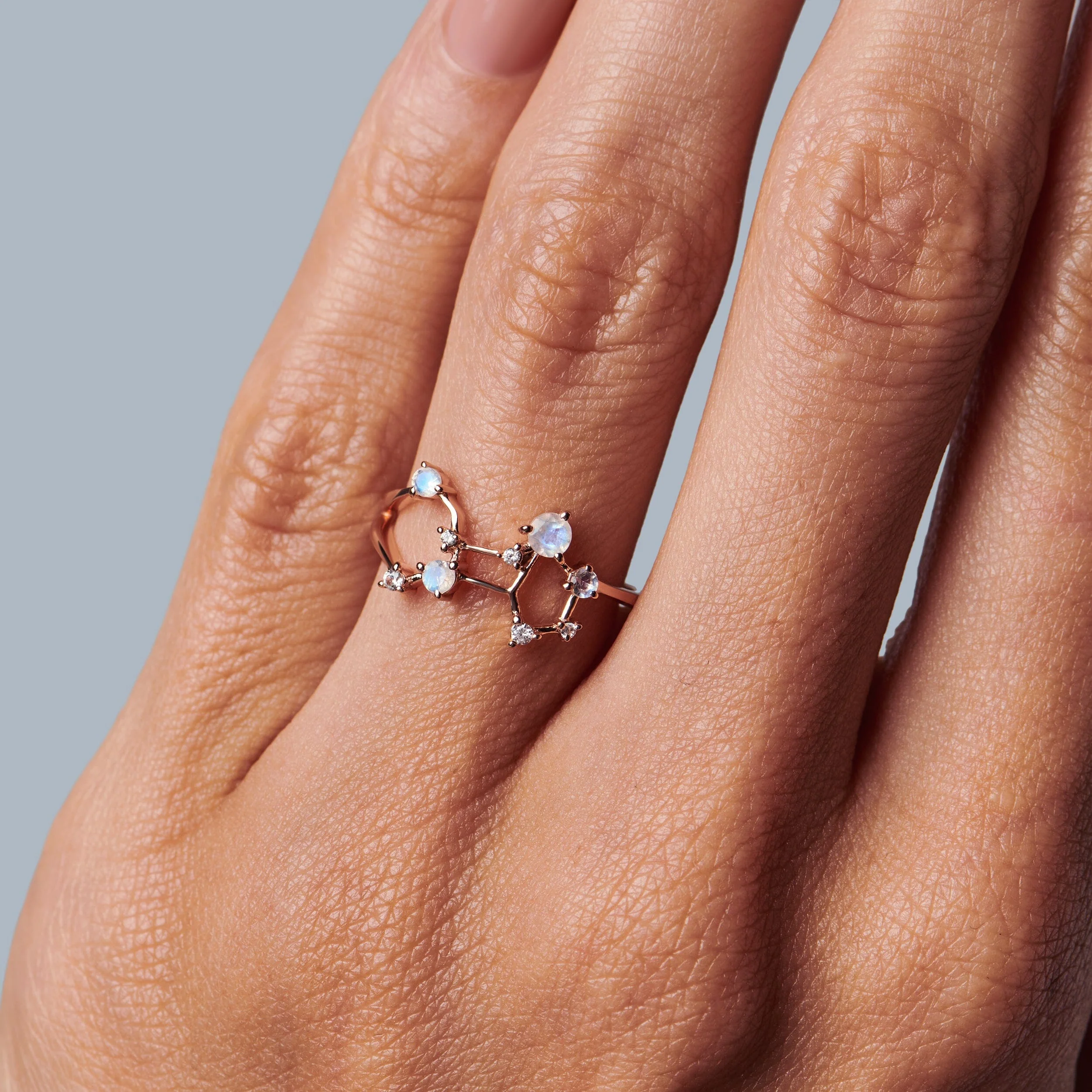 Moonstone Ring - Virgo Zodiac Constellation - Image 5