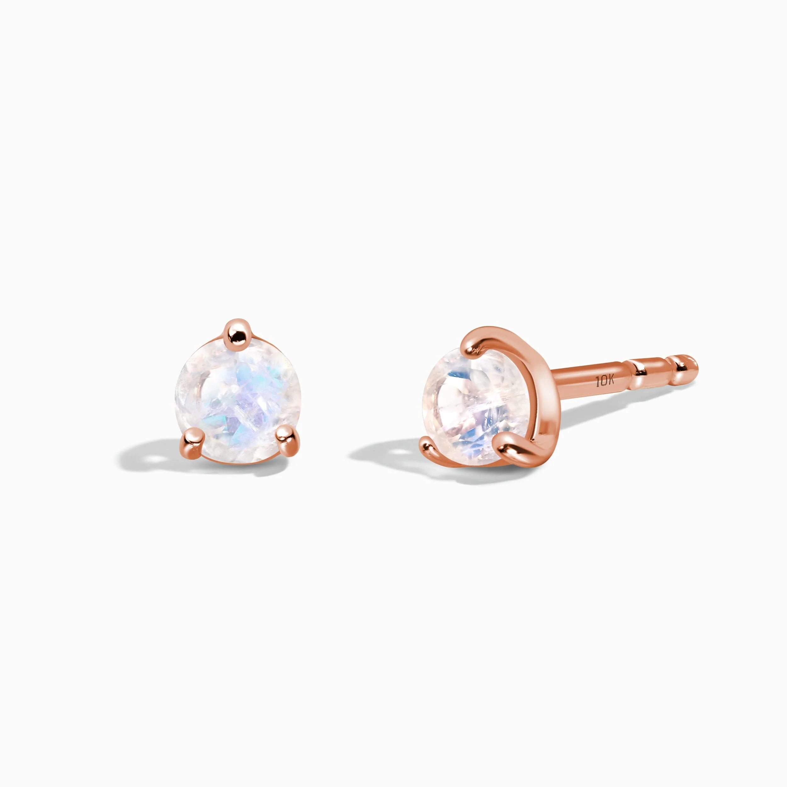 Moonstone Round Studs - June Birthstone - Image 7