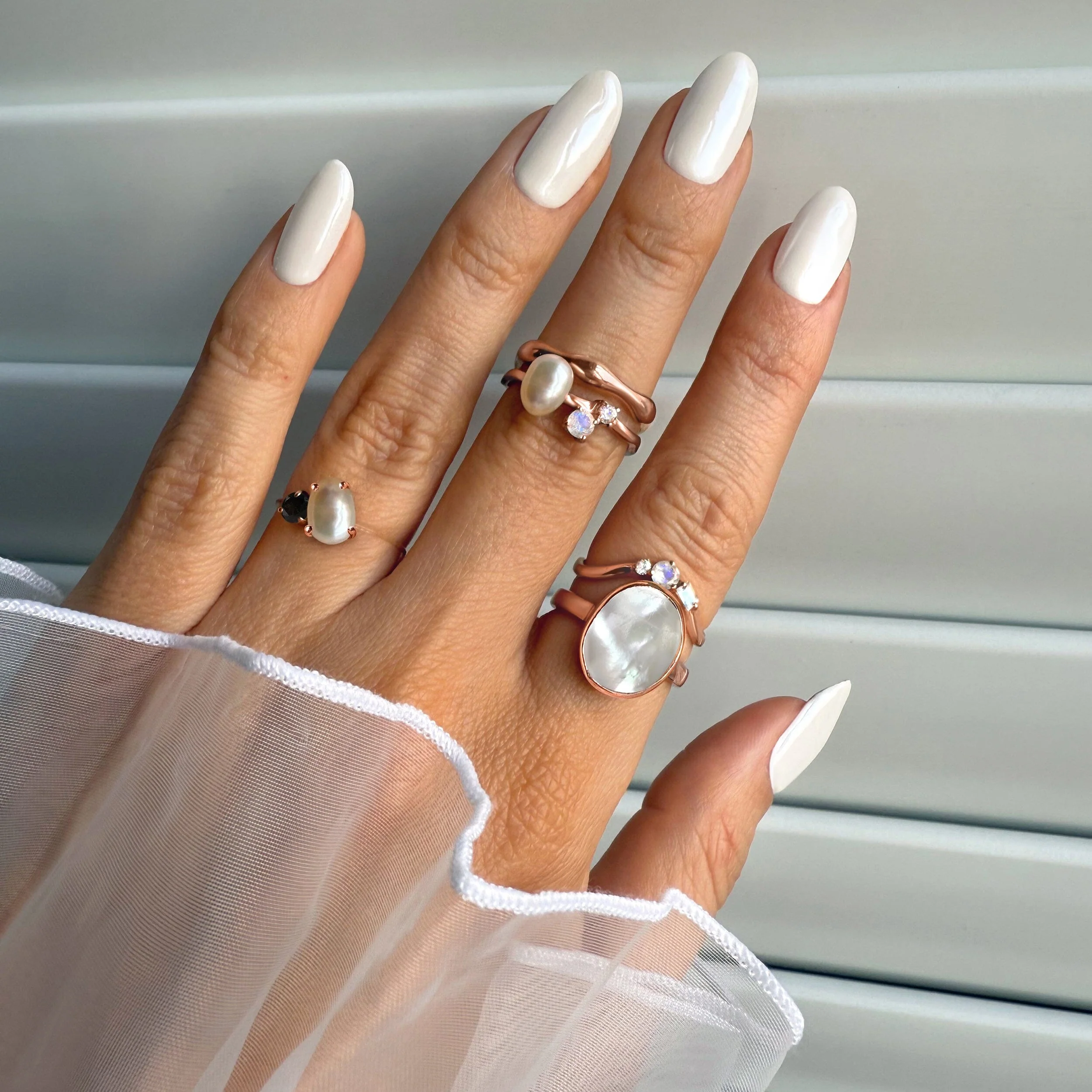 Mother of Pearl Ring - Enfolded - Image 15