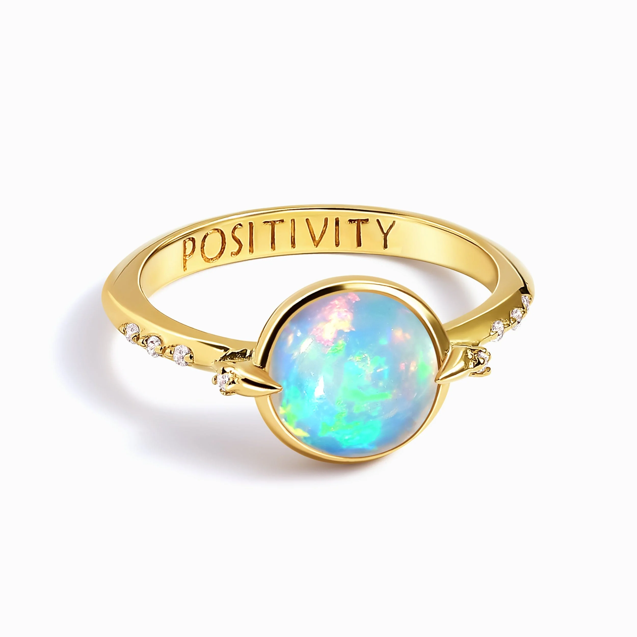Opal Energy Ring - Positivity Engraved - Image 5