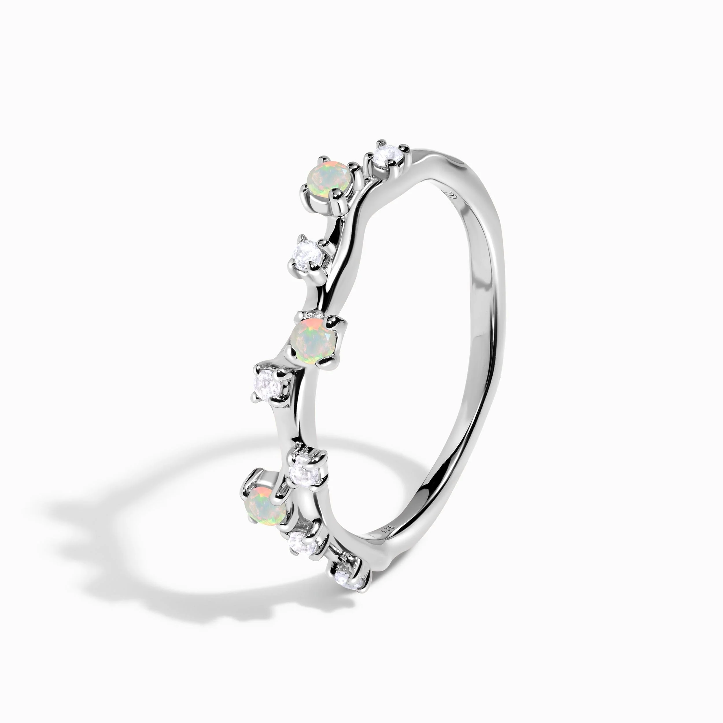 Opal Ring - Stardust Band - Image 10