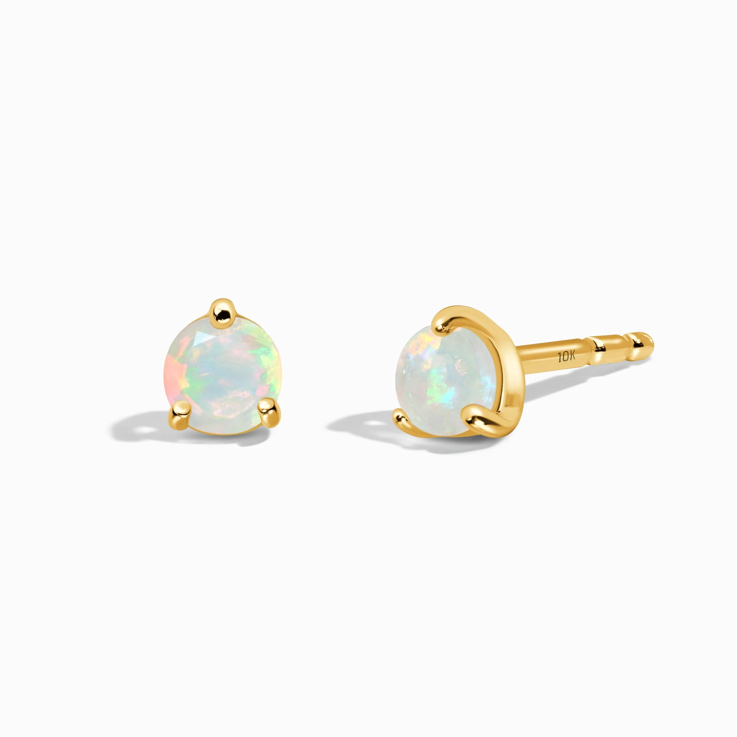 Opal Round Studs - October Birthstone - Image 11