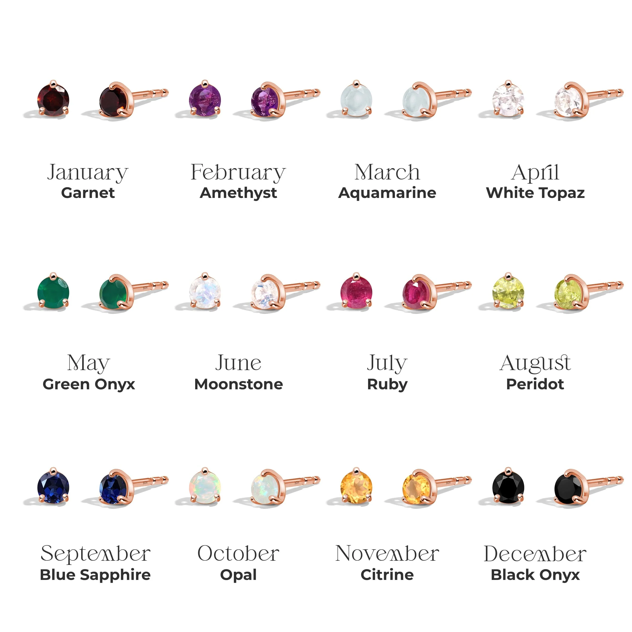 Opal Round Studs - October Birthstone - Image 18