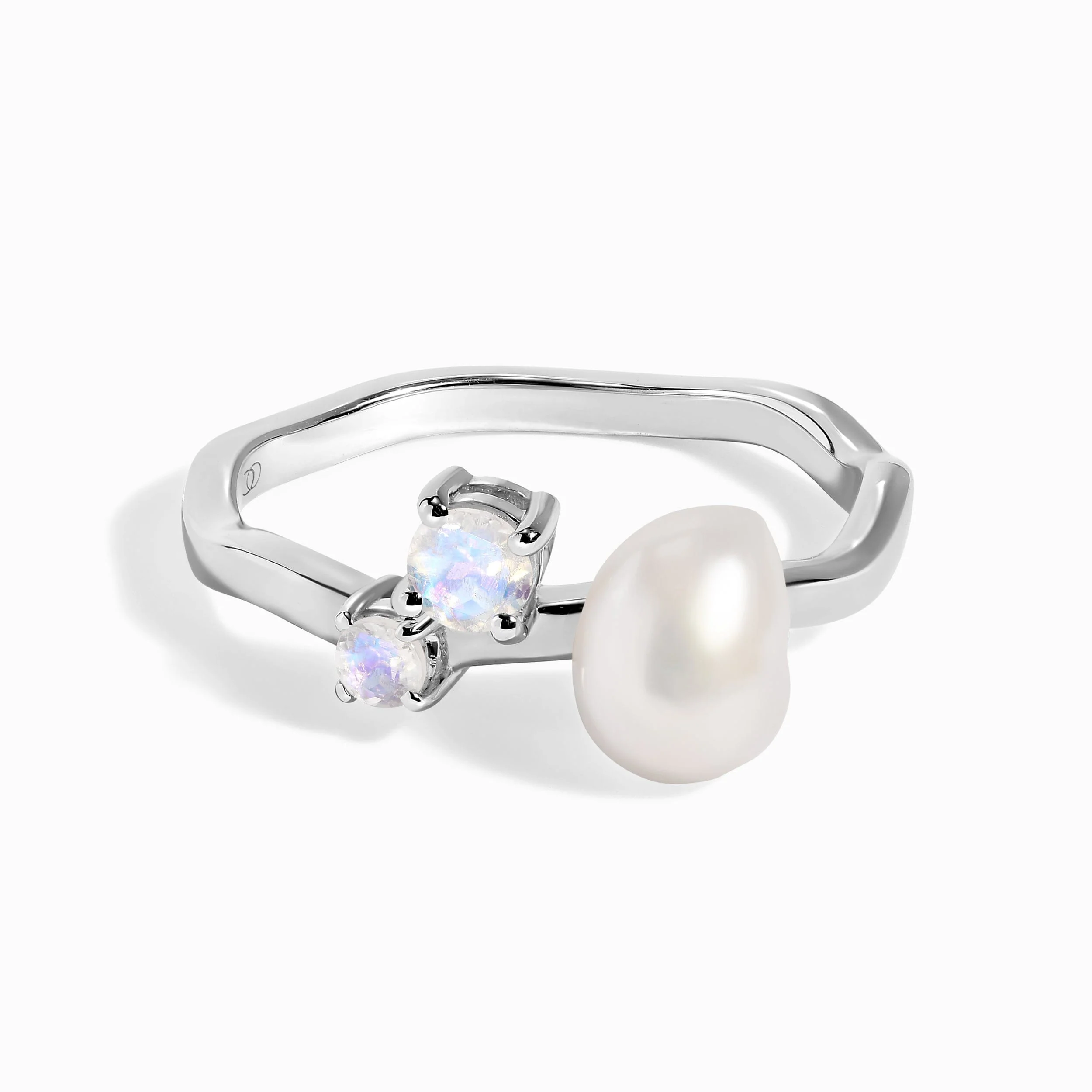 Pearl Moonstone Ring - Aelora