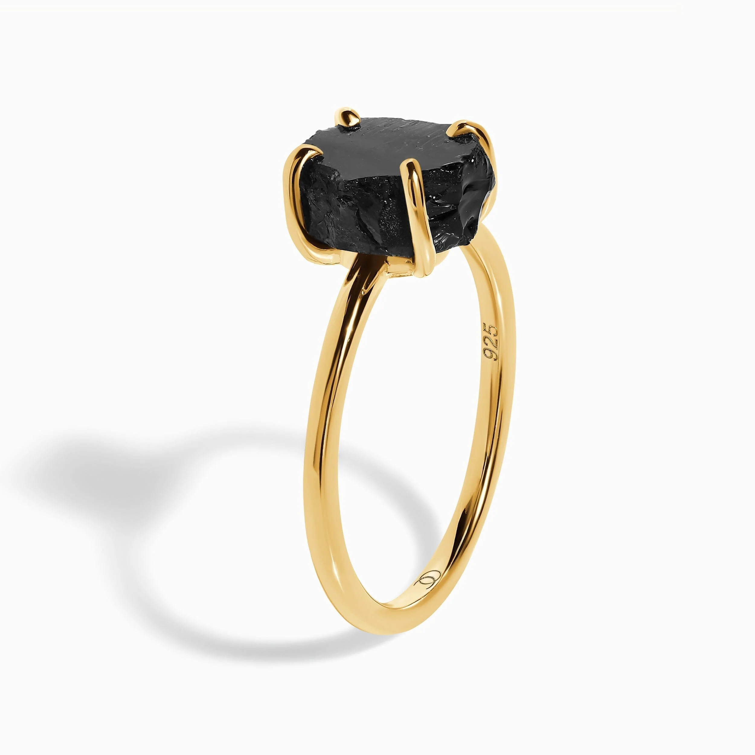 Raw Crystal Ring - Petite Black Obsidian - Image 15