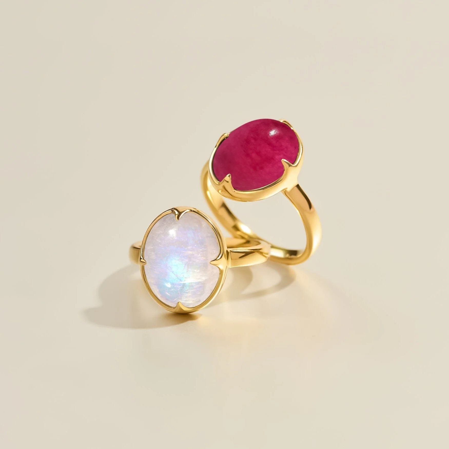 Pink Quartz Cabochon Ring - Aura - Image 24
