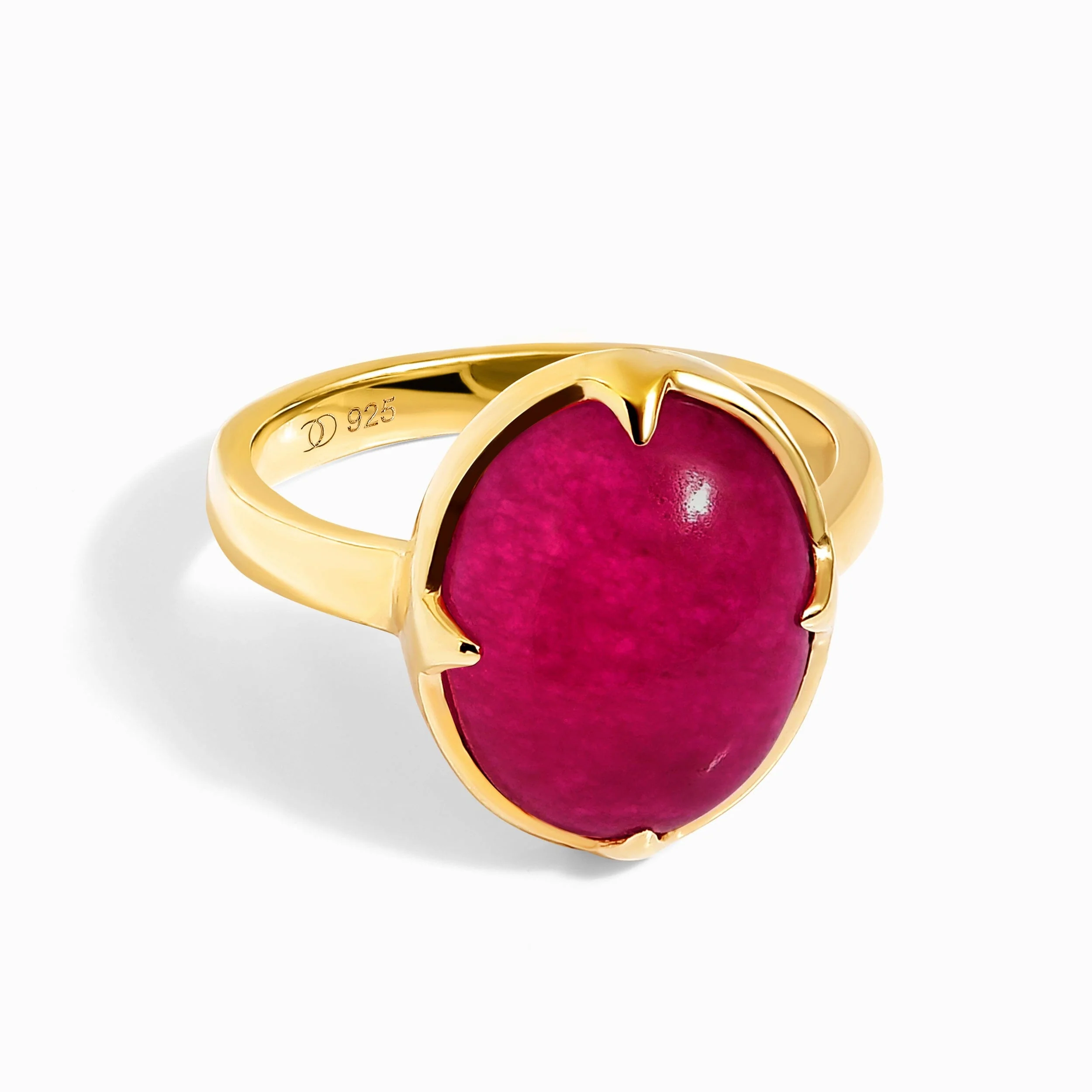 Pink Quartz Cabochon Ring - Aura - Image 5