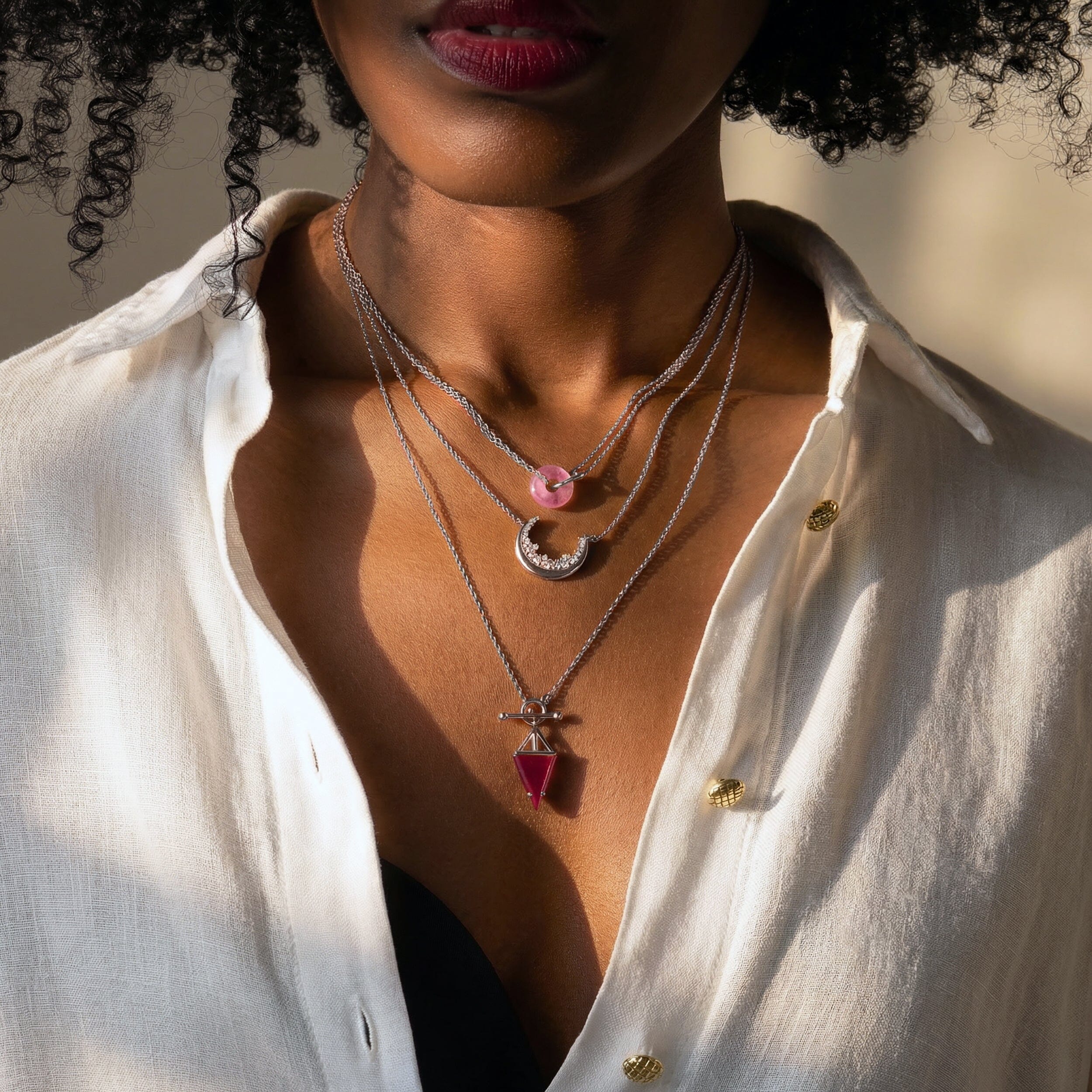 Pink Quartz Necklace - Ora - Image 8