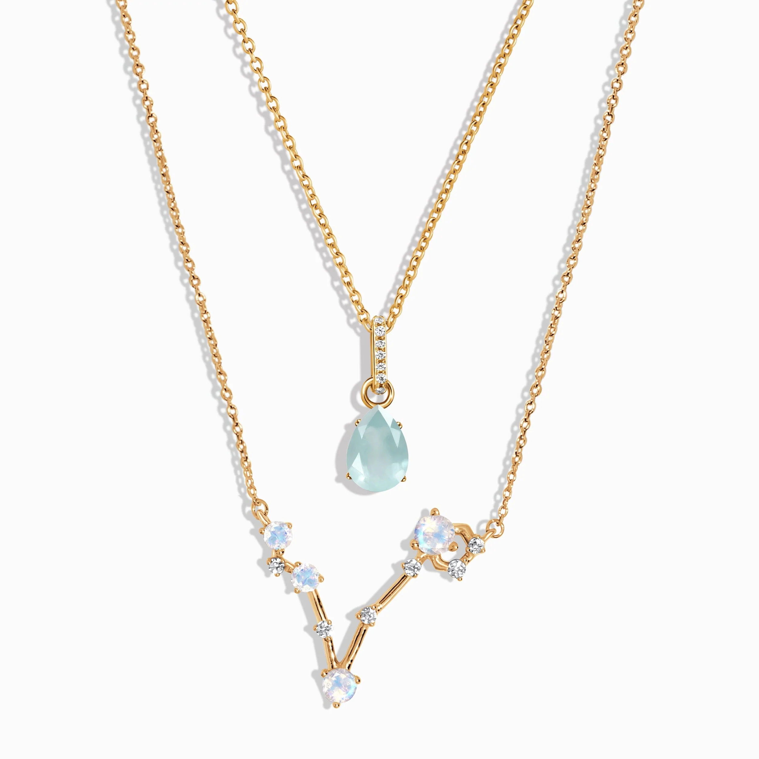 Pisces Zodiac & March Birthstone Necklaces - Image 7