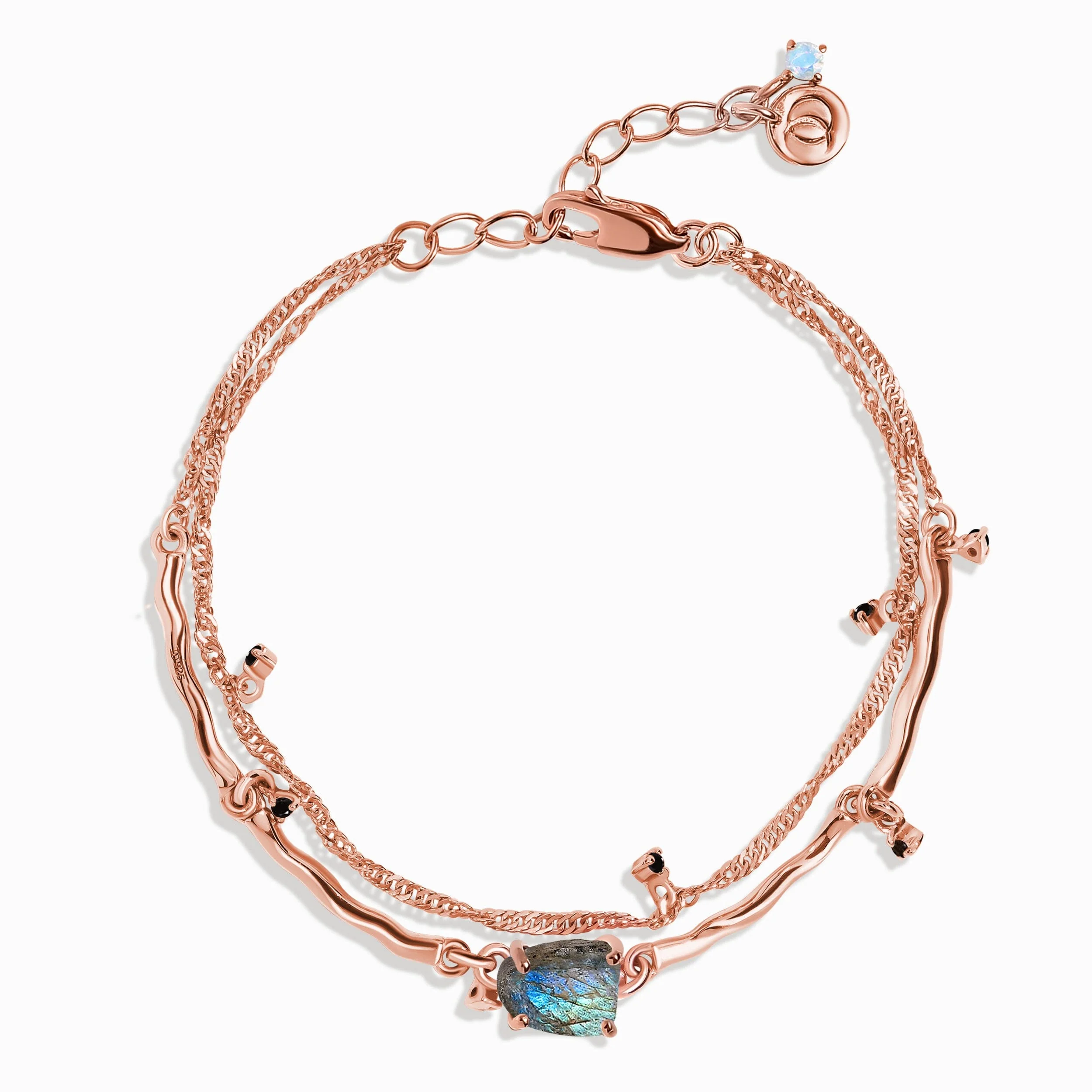 Raw Crystal Bracelet - Flow Labradorite - Image 4