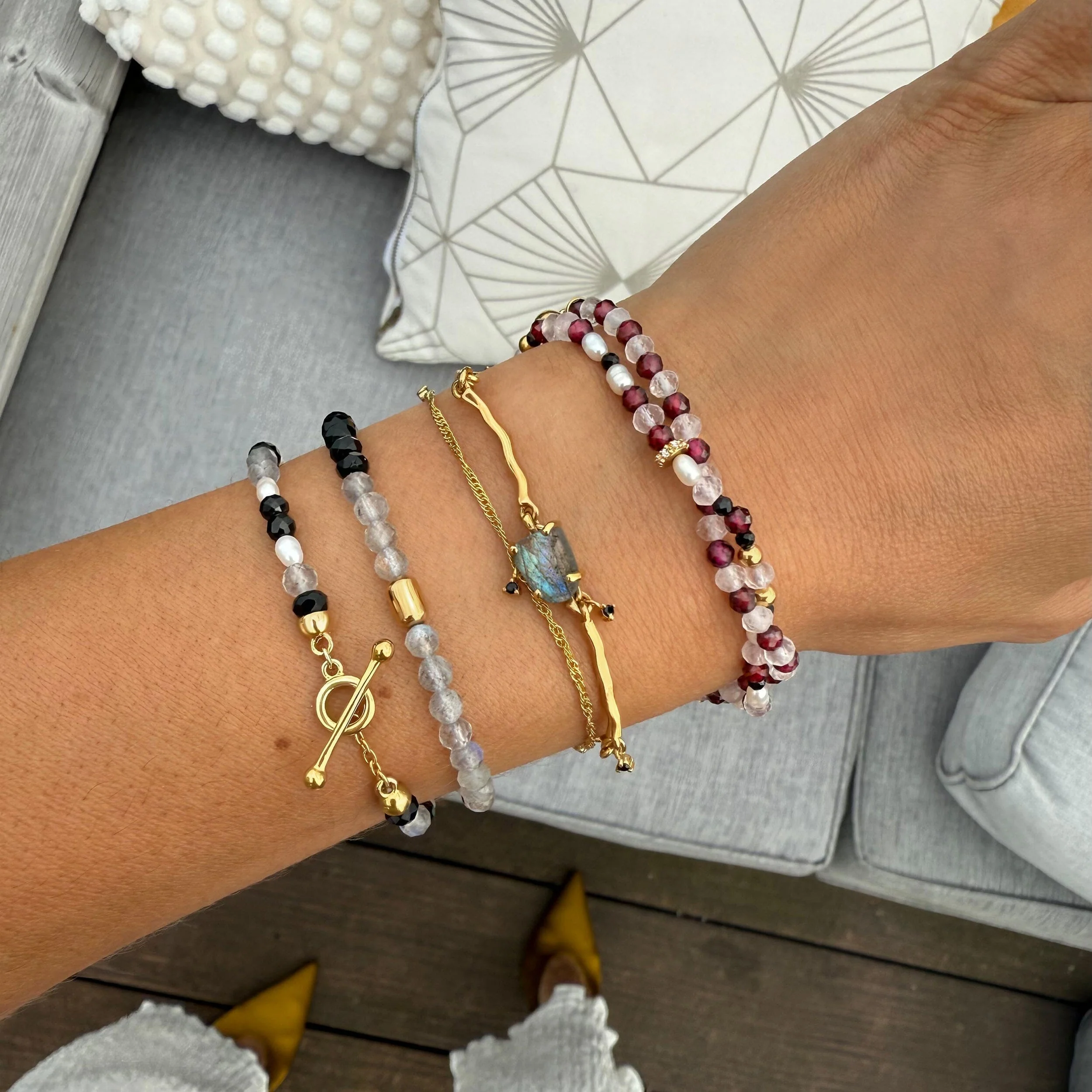 Raw Crystal Bracelet - Flow Labradorite - Image 9