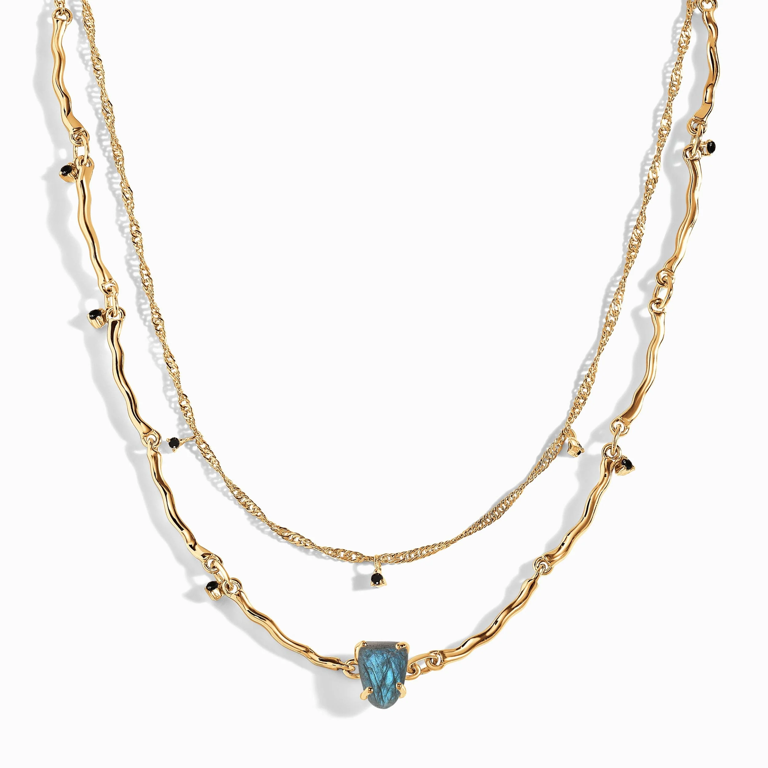 Raw Crystal Necklace - Flowing Labradorite - Image 5